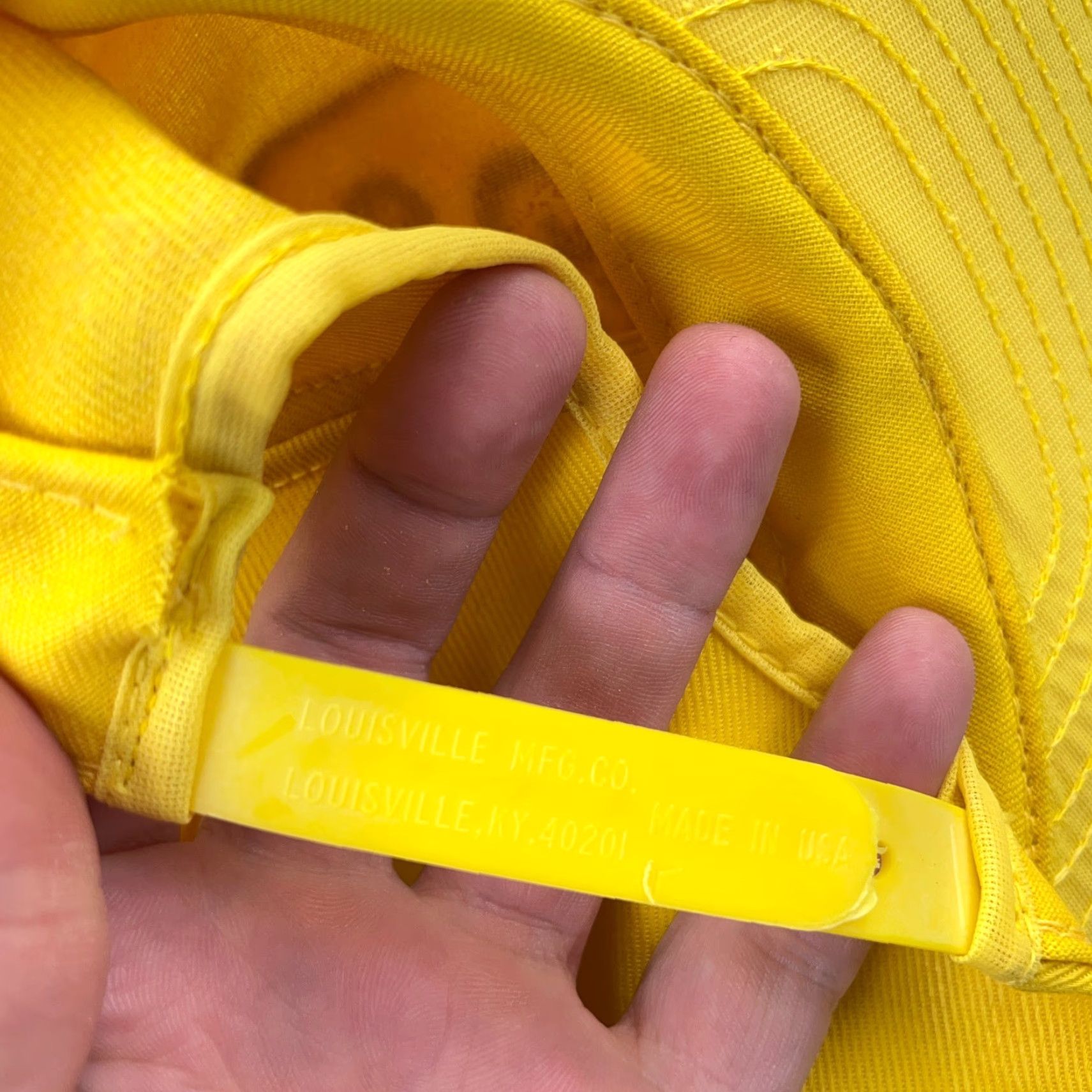 Vintage VINTAGE Louisville MFG Trucker Hat Cap Adult One Size Yellow Cotton Twill 80s Classic Outdoor Workwear Adjustable Mens Size ONE SIZE - 6 Thumbnail