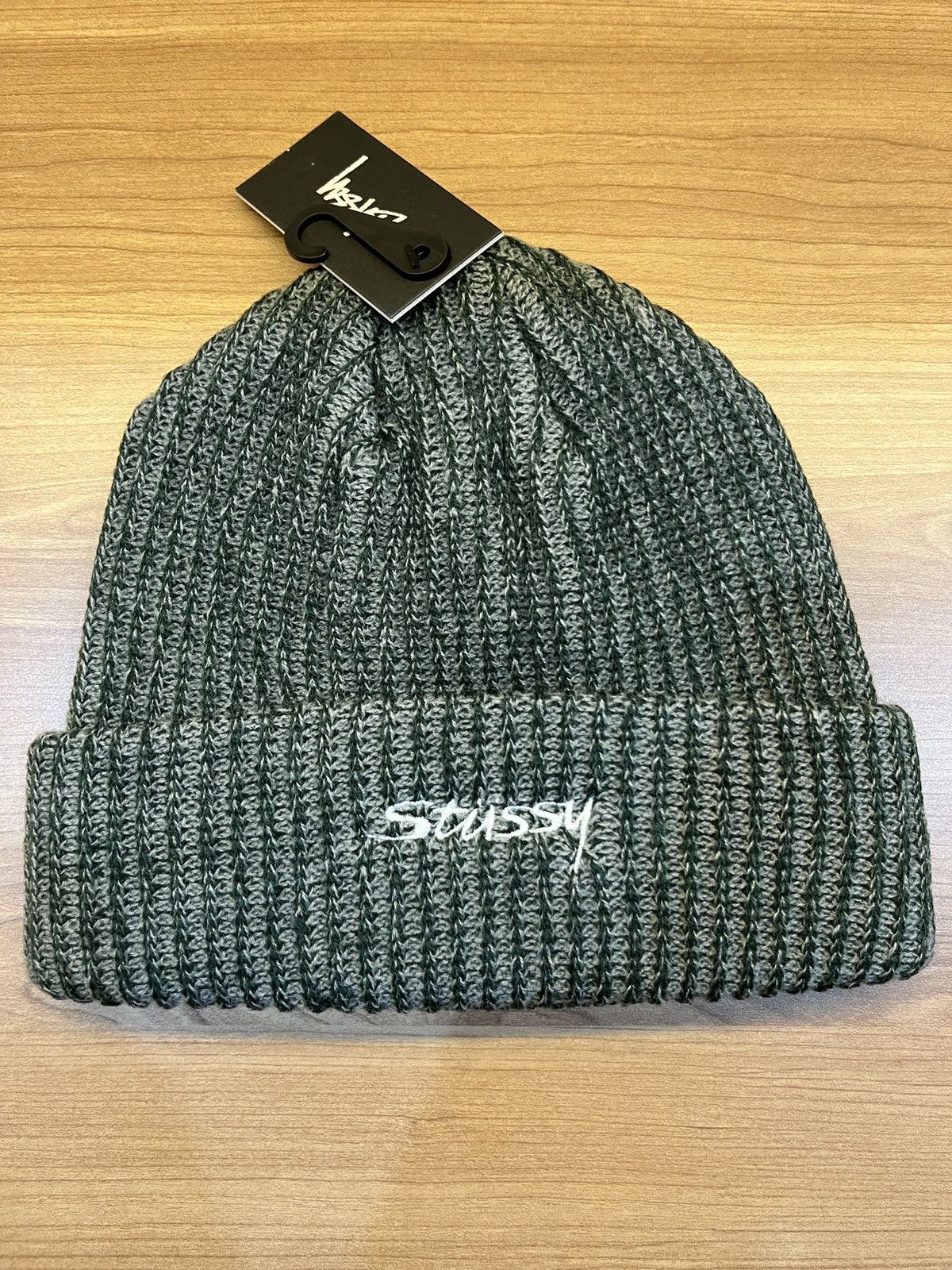 Stussy Stussy 2 Tone Knit Short Beanie Hat Size ONE SIZE - 1 Thumbnail