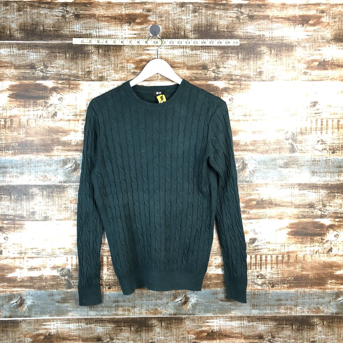 Homespun Knitwear × Japanese Brand Uniqlo japan Green cable Knitwear #A2181 Size M / US 6-8 / IT 42-44 - 1 Thumbnail