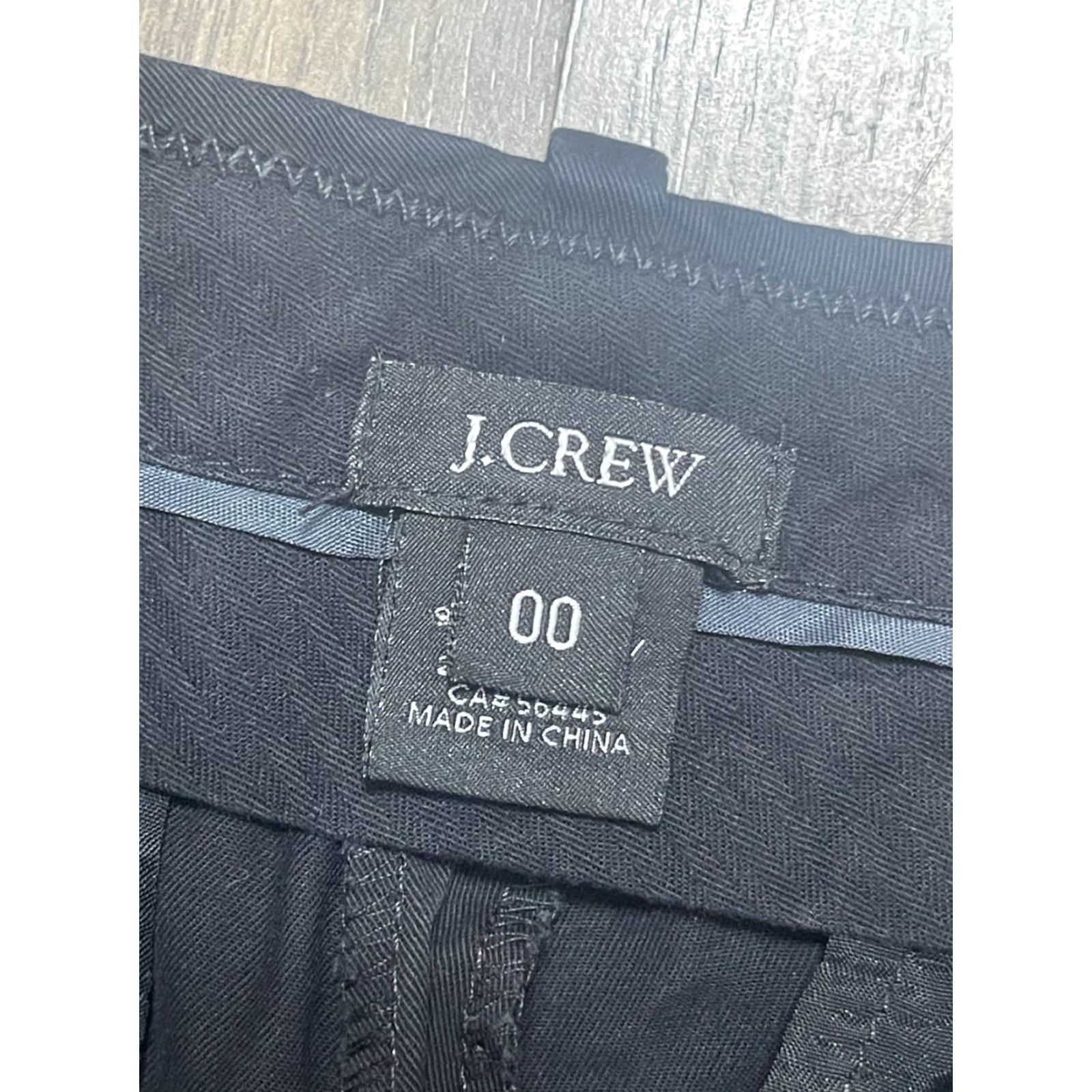 J.Crew J.Crew Pants Women's 00 Black Cafe Capri Dark Wash Straight Capris Casual Fall Spring Summer 00 Womens Pants Regular Straight Inseam 26 in Size 24" / US 00 / IT 34 - 3 Thumbnail