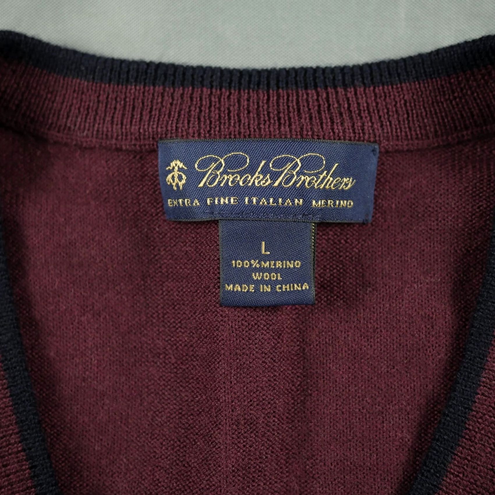 Brooks Brothers BROOKS BROTHERS Sweater Vest Mens Large Wool Pullover Argyle Classic V-Neck Knit Size US L / EU 52-54 / 3 - 6 Thumbnail