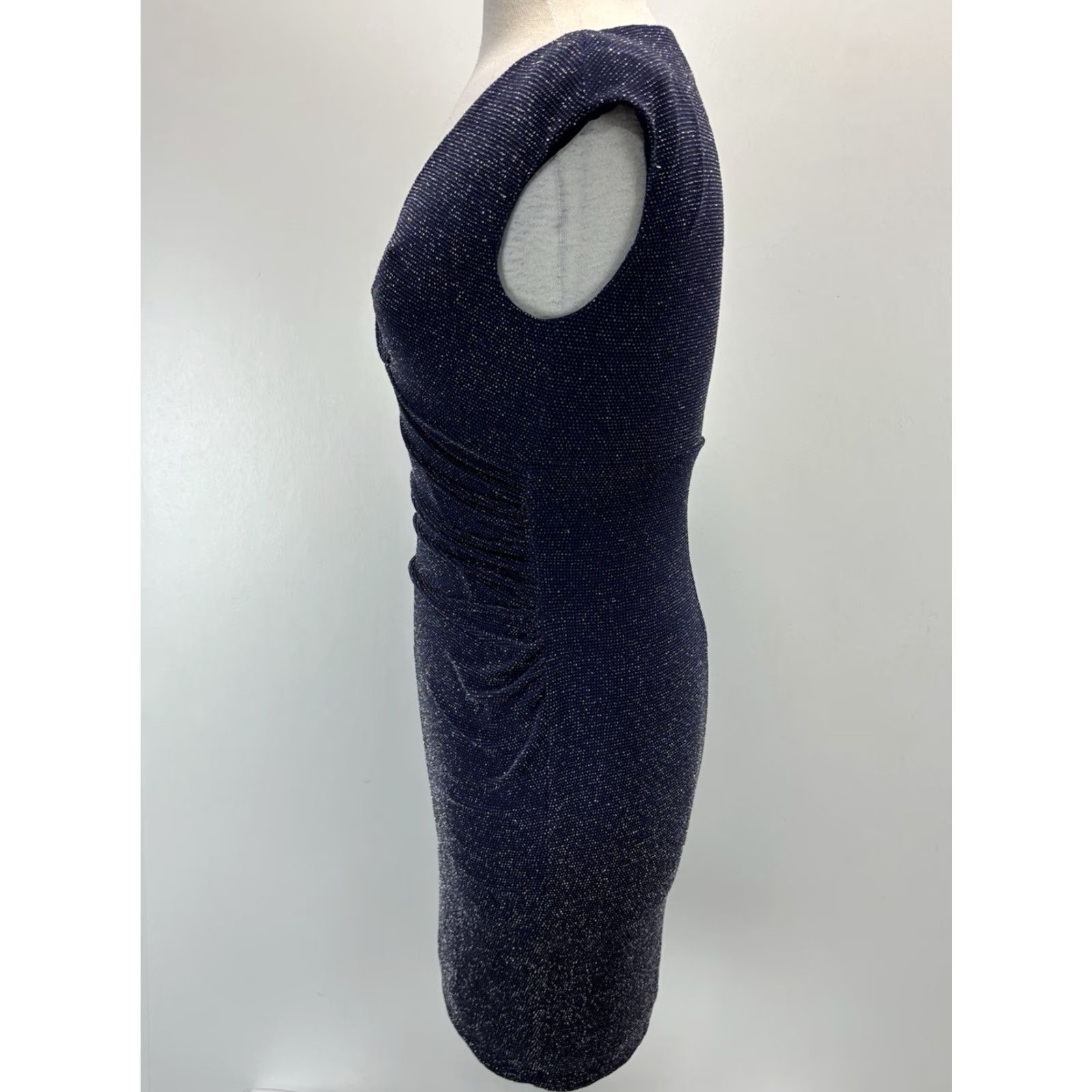 Ralph Lauren Lauren Ralph Lauren Sheath Dress Sz 6p Petite Blue Metallic Stretch Cocktail Size M / US 6-8 / IT 42-44 - 2 Thumbnail