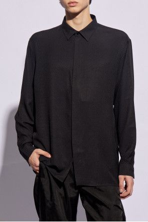 Saint Laurent Paris oc11z0126 774775 Shirt in Piqué in Black Size US XS / EU 42 / 0 - 5 Thumbnail