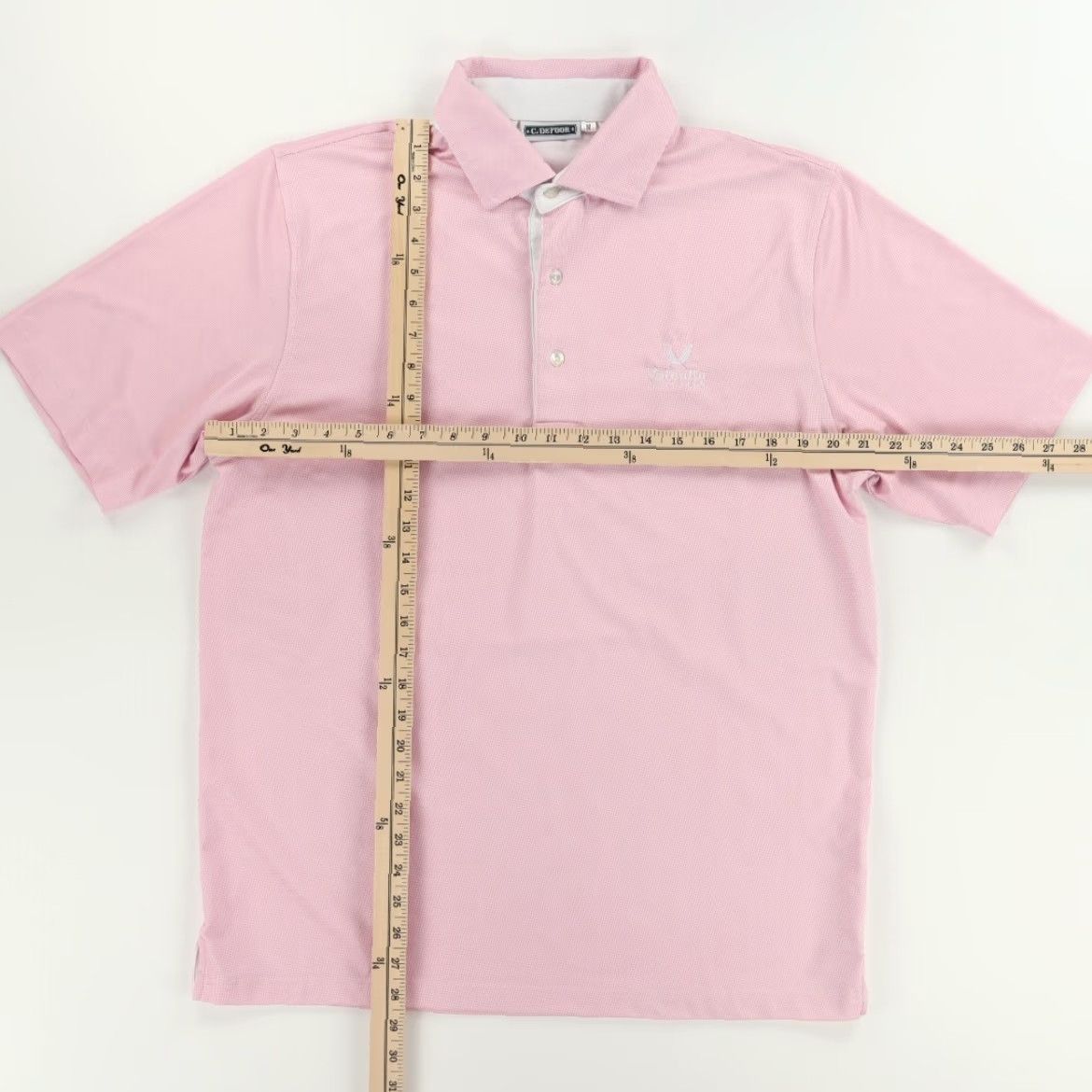 Vintage C. Defoor Valhalla GC High Stretch Polyester Polo Shirt Pink Men's M Shirt Polo Men Pink M Size US M / EU 48-50 / 2 - 3 Thumbnail