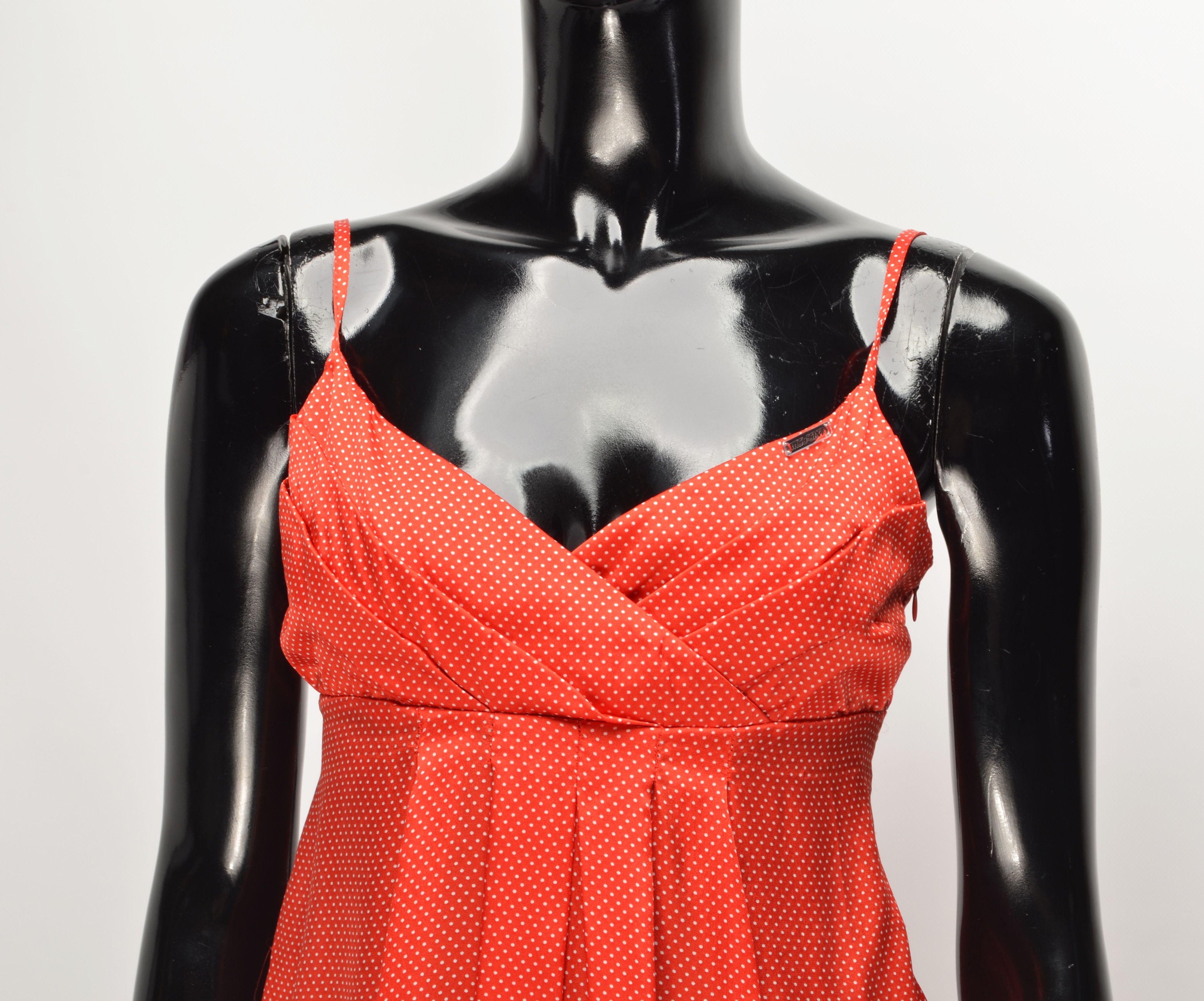 Miss Sixty × Vintage Miss Sixty Y2K Polka Dot Silk Cami Top Size L / US 10 / IT 46 - 2 Thumbnail