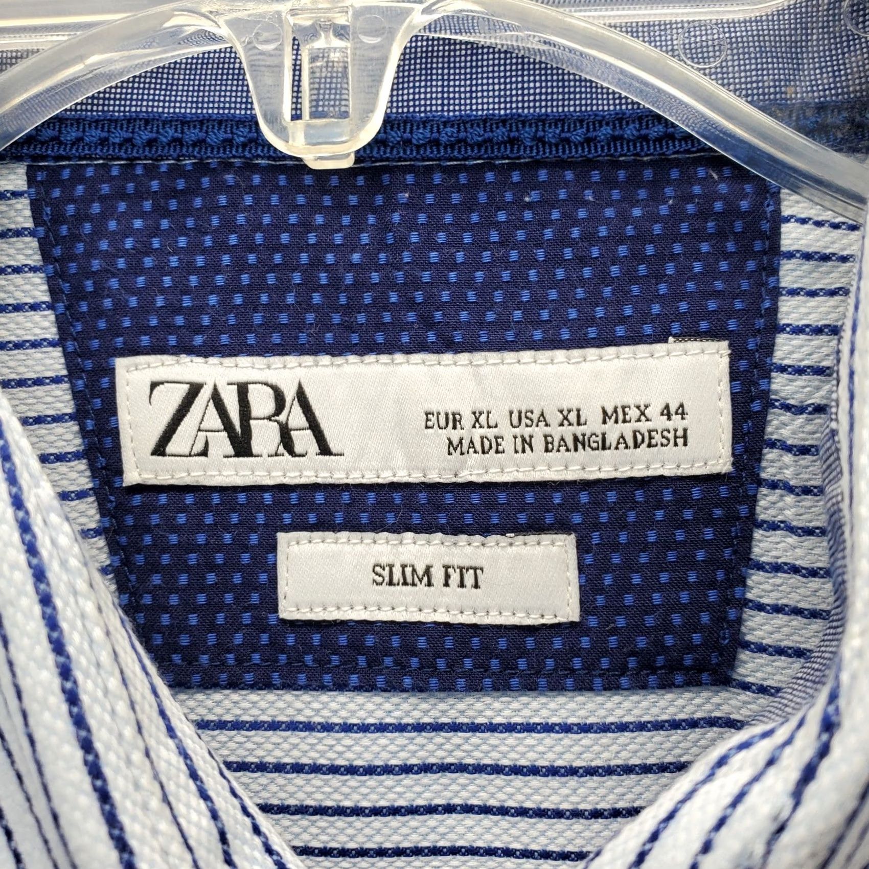 Zara Zara Shirt Mens XL Multicolor Pinstripe Slim Fit Long Sleeve Button Up Size US XL / EU 56 / 4 - 6 Thumbnail