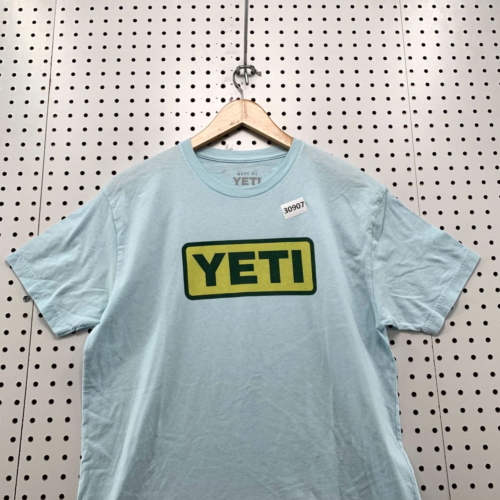 Yeti Yeti Shirt Mens Medium Sky Blue Yellow Spellout Outdoors Nature 20X27 Size US M / EU 48-50 / 2 - 2 Thumbnail