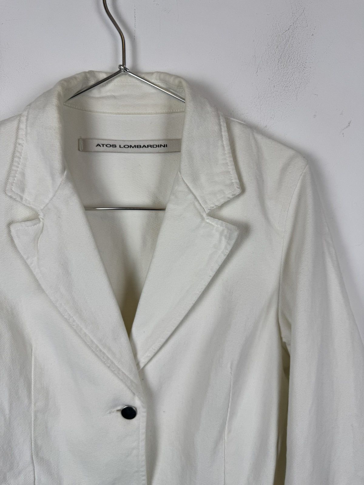 Vintage Vintage Atos Lombardini Made In Italy Cotton Blazer Size M / US 6-8 / IT 42-44 - 2 Thumbnail