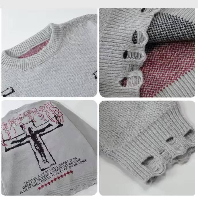 Japanese Brand × Vintage men's gothic-inspired print sweater Size US L / EU 52-54 / 3 - 3 Thumbnail