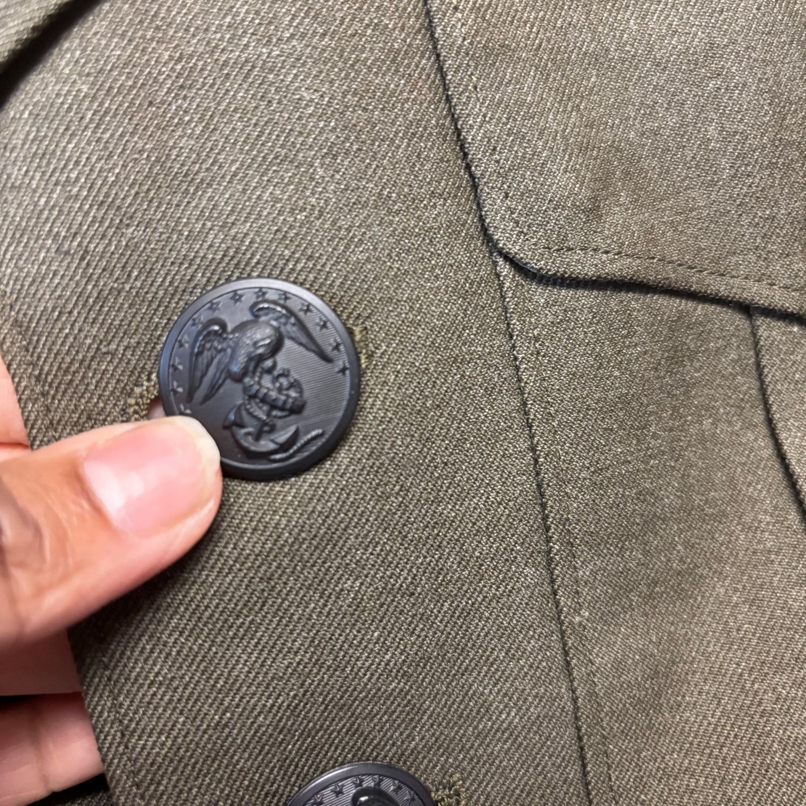 Other Vintage US Marine Corps Coat 100% Wool Serge Padded Interior Size US S / EU 44-46 / 1 - 7 Thumbnail
