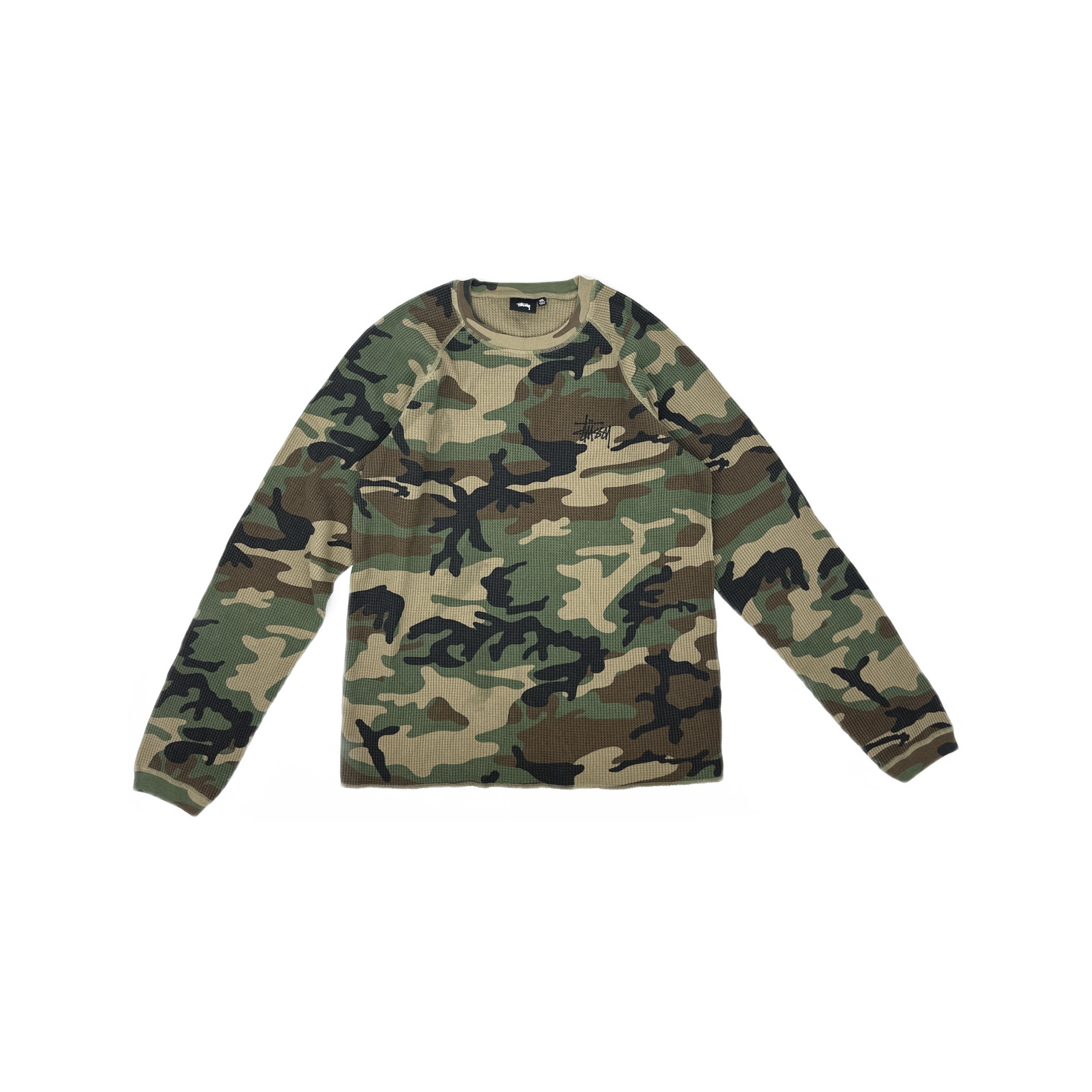Stussy Stussy Camo Waffle Thermal Long Sleeve T-Shirt Size XXL Size US XXL / EU 58 / 5 - 1 Thumbnail