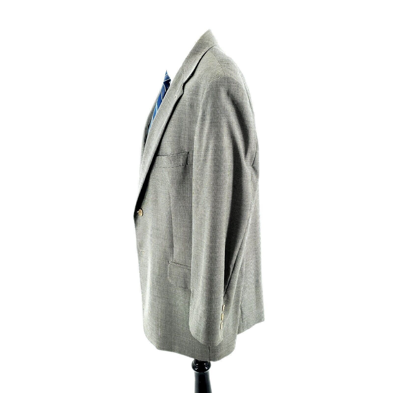 Brooks Brothers Worsted Wool 2 Button Sport Coat 44R Black T