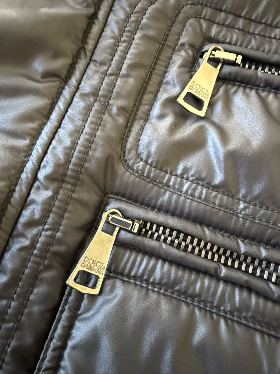 Dolce & Gabbana LN Dolce & Gabbana Puffer Zipper Moto Jacket w Zip-Away Hood Size US M / EU 48-50 / 2 - 3 Thumbnail