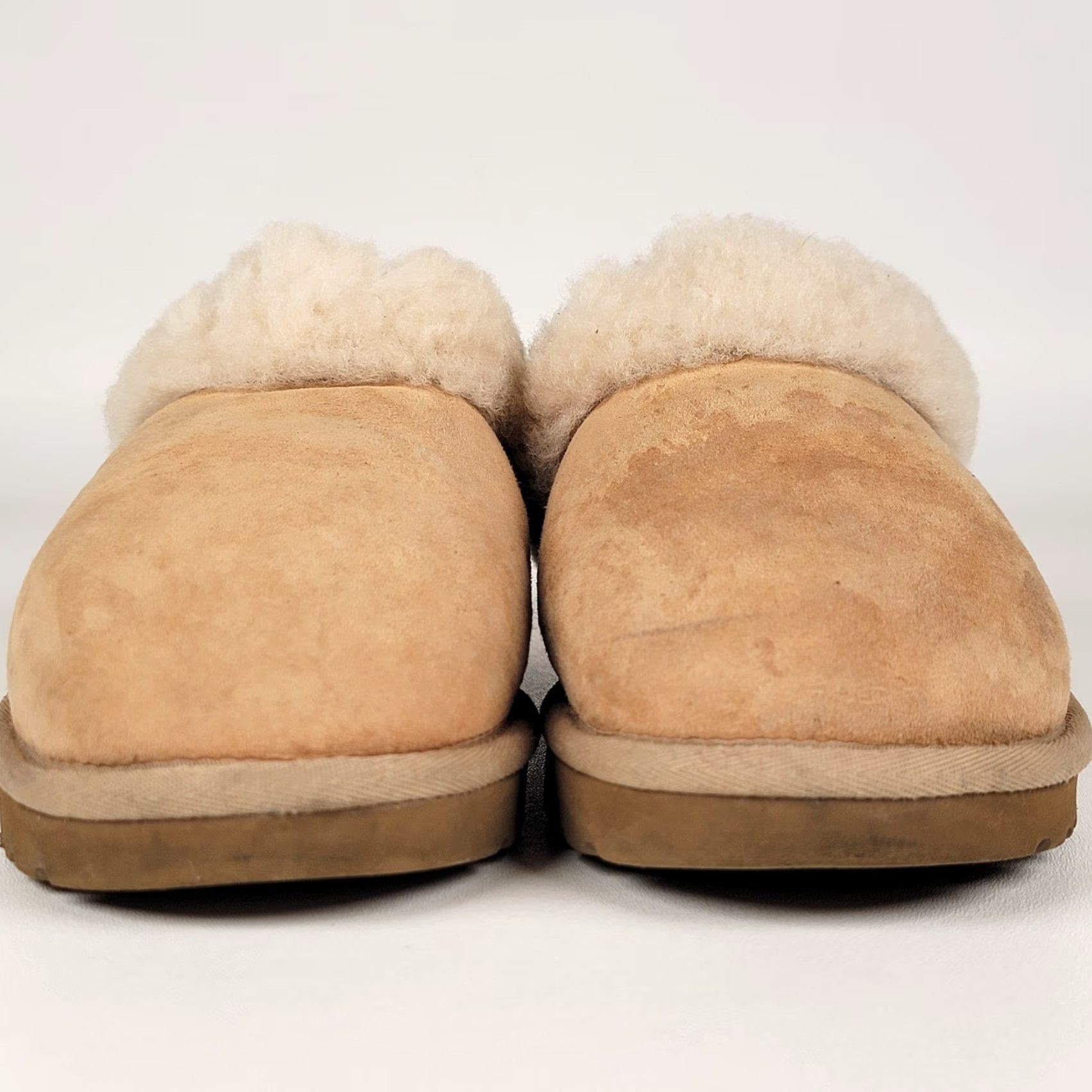 Ugg UGG Disquette Slipper Women 8 US 39 EU Sand Fur Trim Cushioned Lined Suede Platform Winter Size ONE SIZE - 3 Thumbnail
