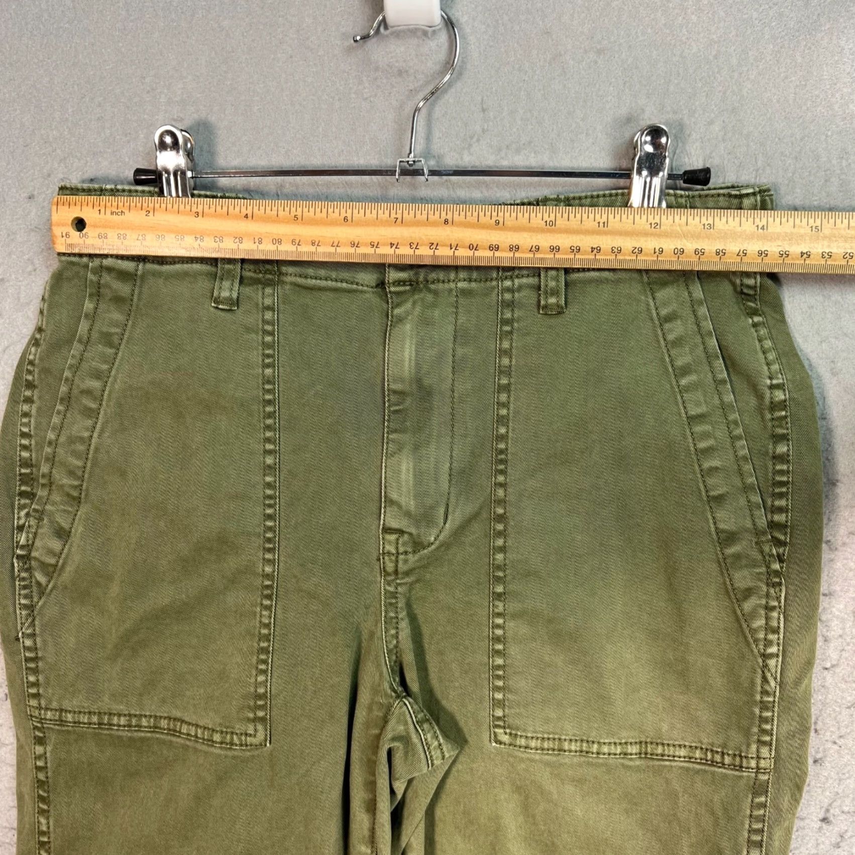 Madewell Madewell Womens Pants Green Cotton Blend Slim Straight Chino 26 Tall Adult Womens Inseam 31 High Rise Pockets Casual Size 26" / US 2 / IT 38 - 6 Thumbnail