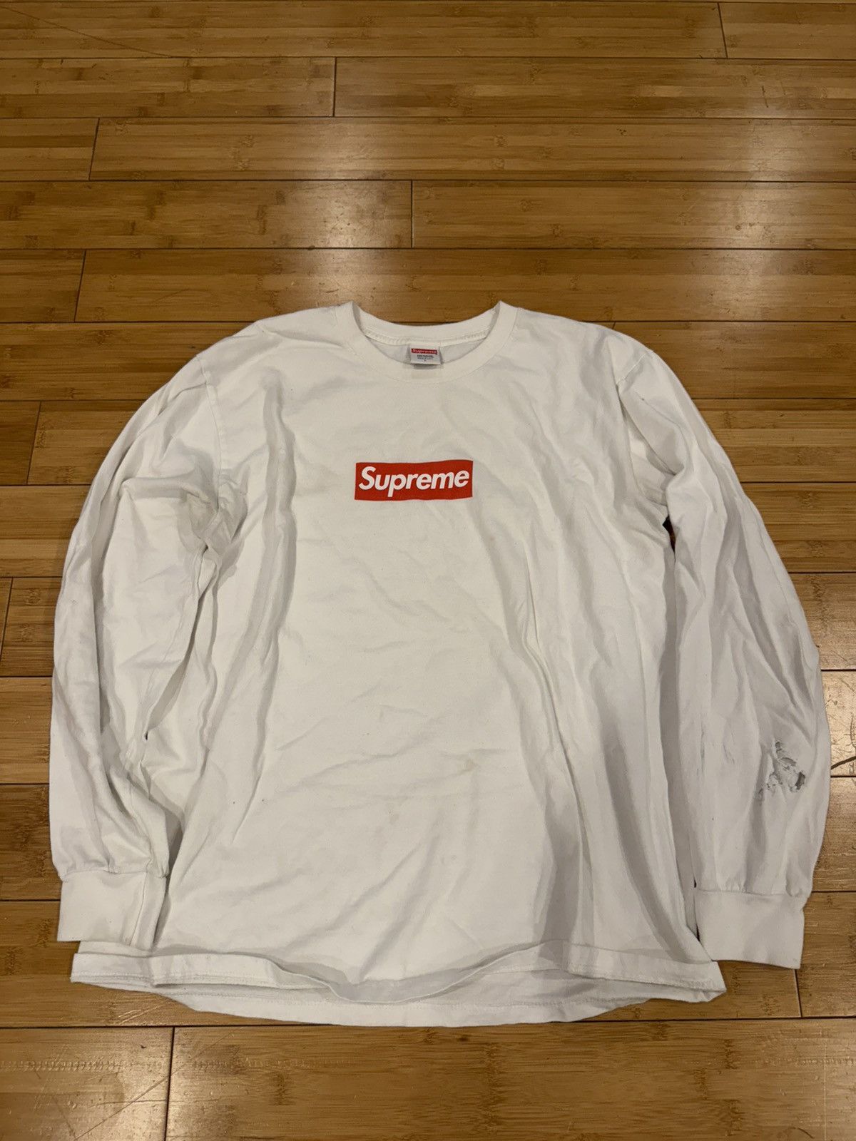 Supreme Box Logo Longsleeve Tee Thrashed