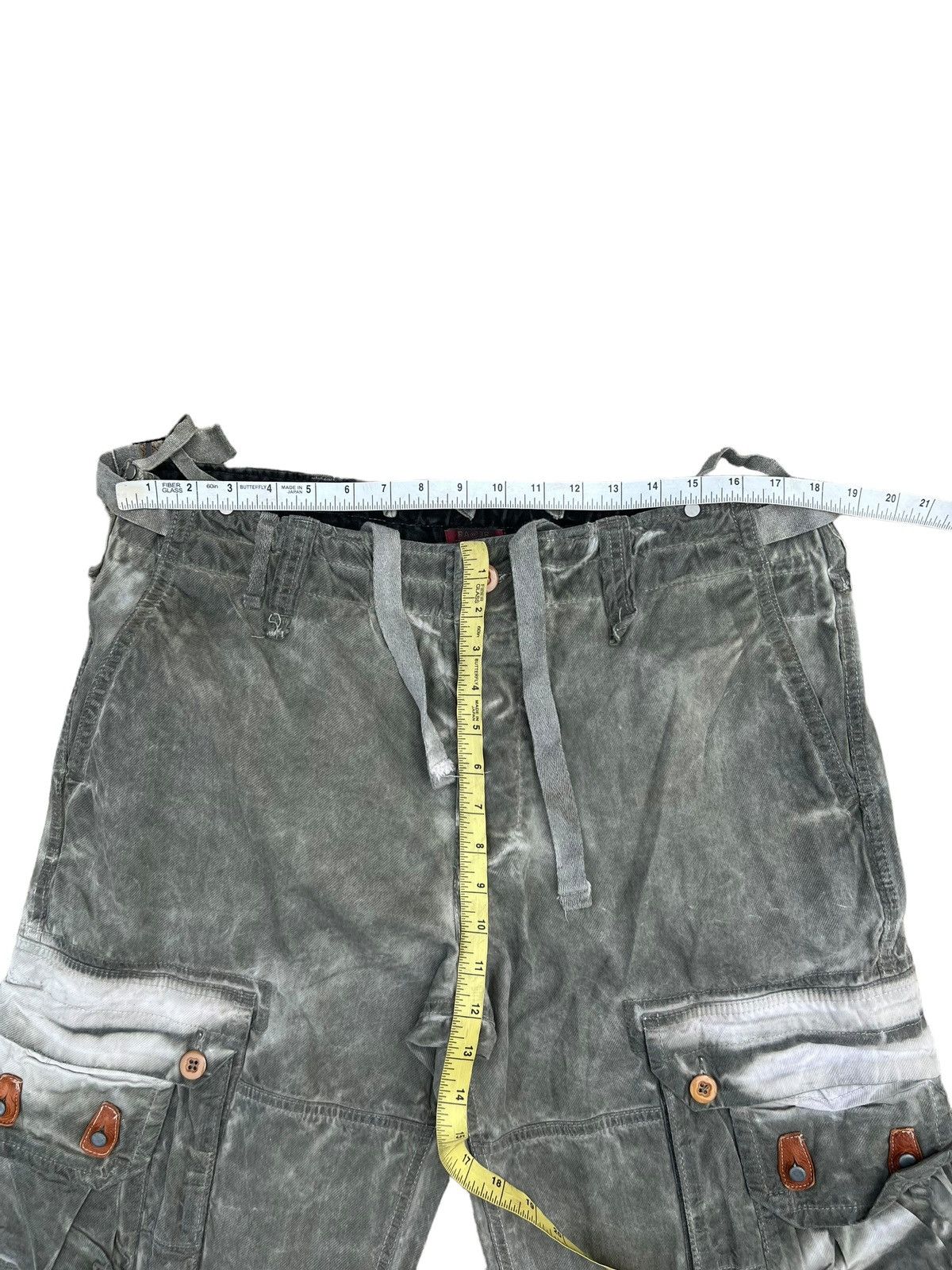 Vintage RARE Baggy Parachute Cargo Waxed Trouser Pant Size US 36 / EU 52 - 3 Thumbnail