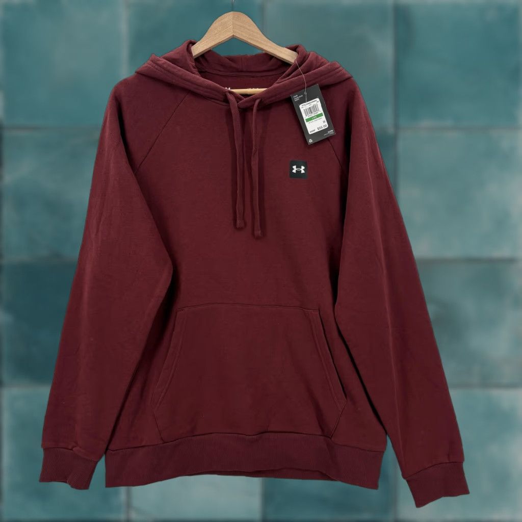 Under Armour Under Armour Rival Hoodie Mens Large Red Fleece Pullover Sweatshirt Casual Size US L / EU 52-54 / 3 - 1 Thumbnail