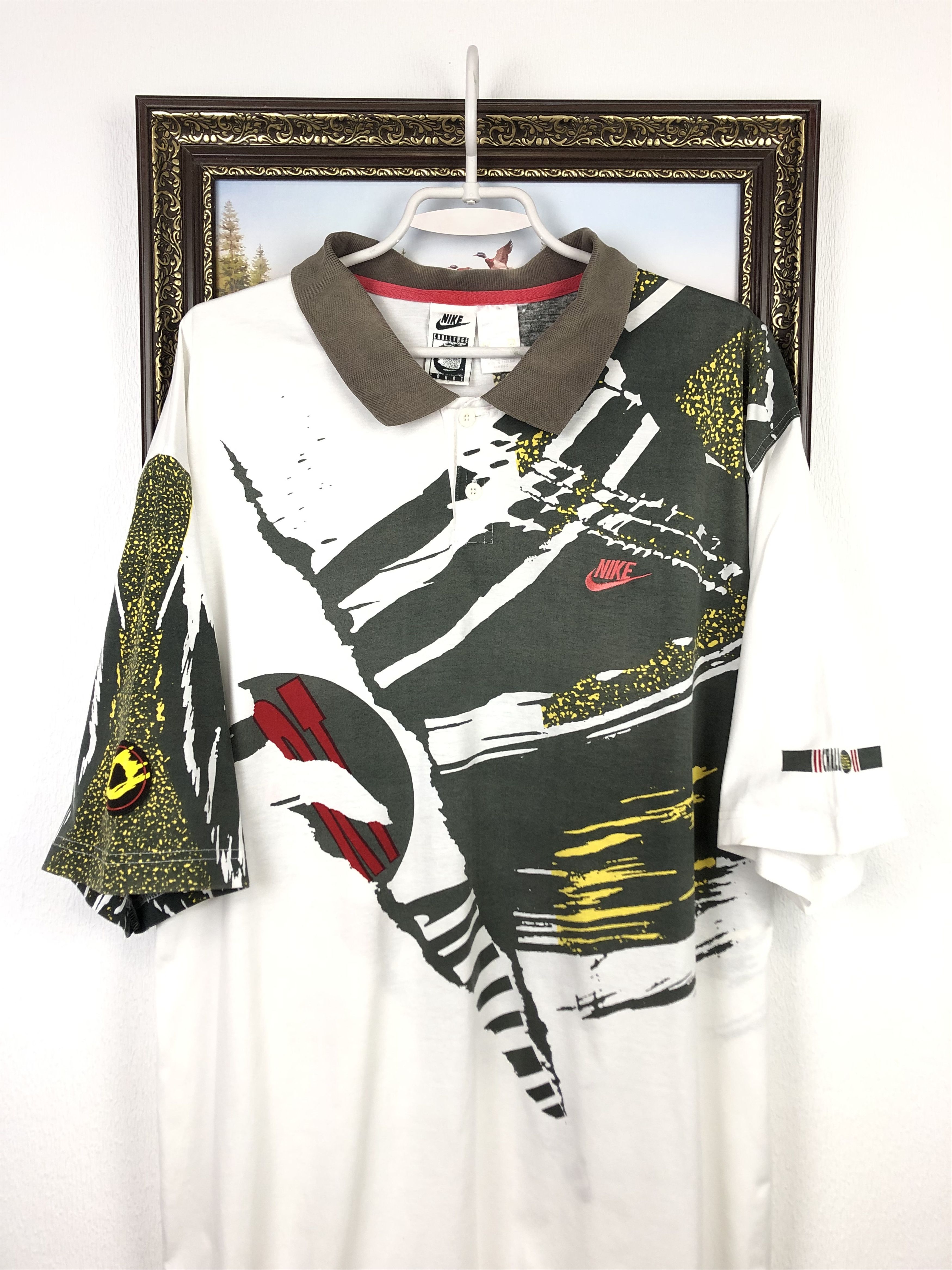 Vintage 90's Nike Court Andre Agassi Tennis Polo Shirt