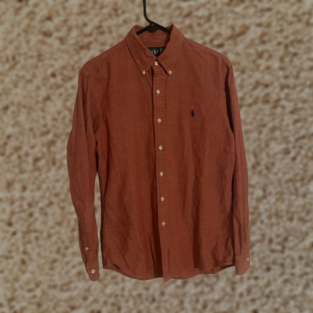 Polo Ralph Lauren Polo Ralph Lauren Button-Up Shirt Red Chambray Custom Fit Men's Medium Size US M / EU 48-50 / 2 - 1 Thumbnail