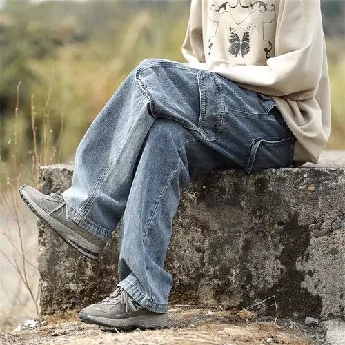 VIBE Vintage Multi-Pocket Workwear Loose Jeans Size US 30 / EU 46 - 8 Thumbnail