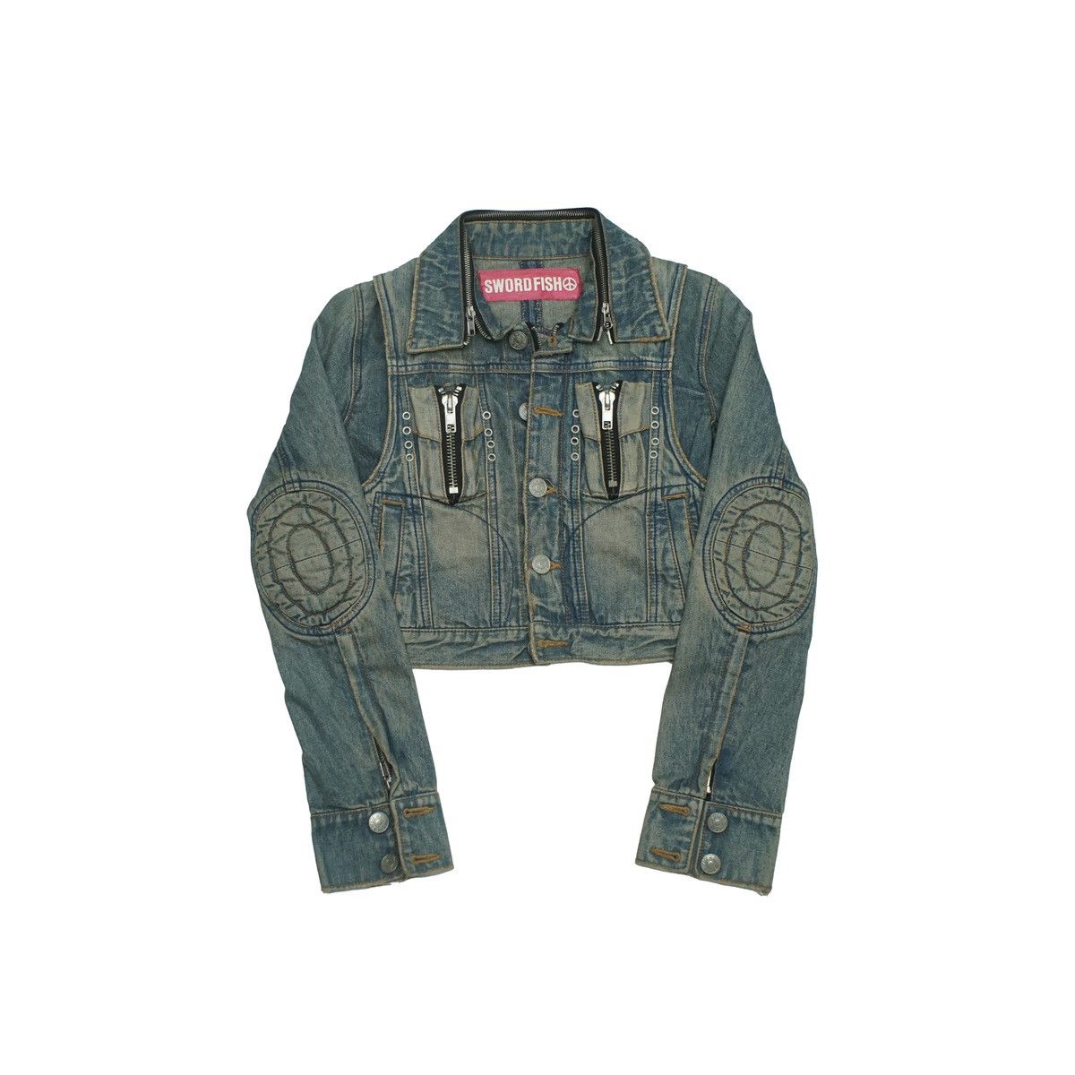 Le Grande Bleu (L.G.B.) *NoTariff Swordfish Multipocket Crop Denim Jacket Size S / US 4 / IT 40 - 1 Thumbnail