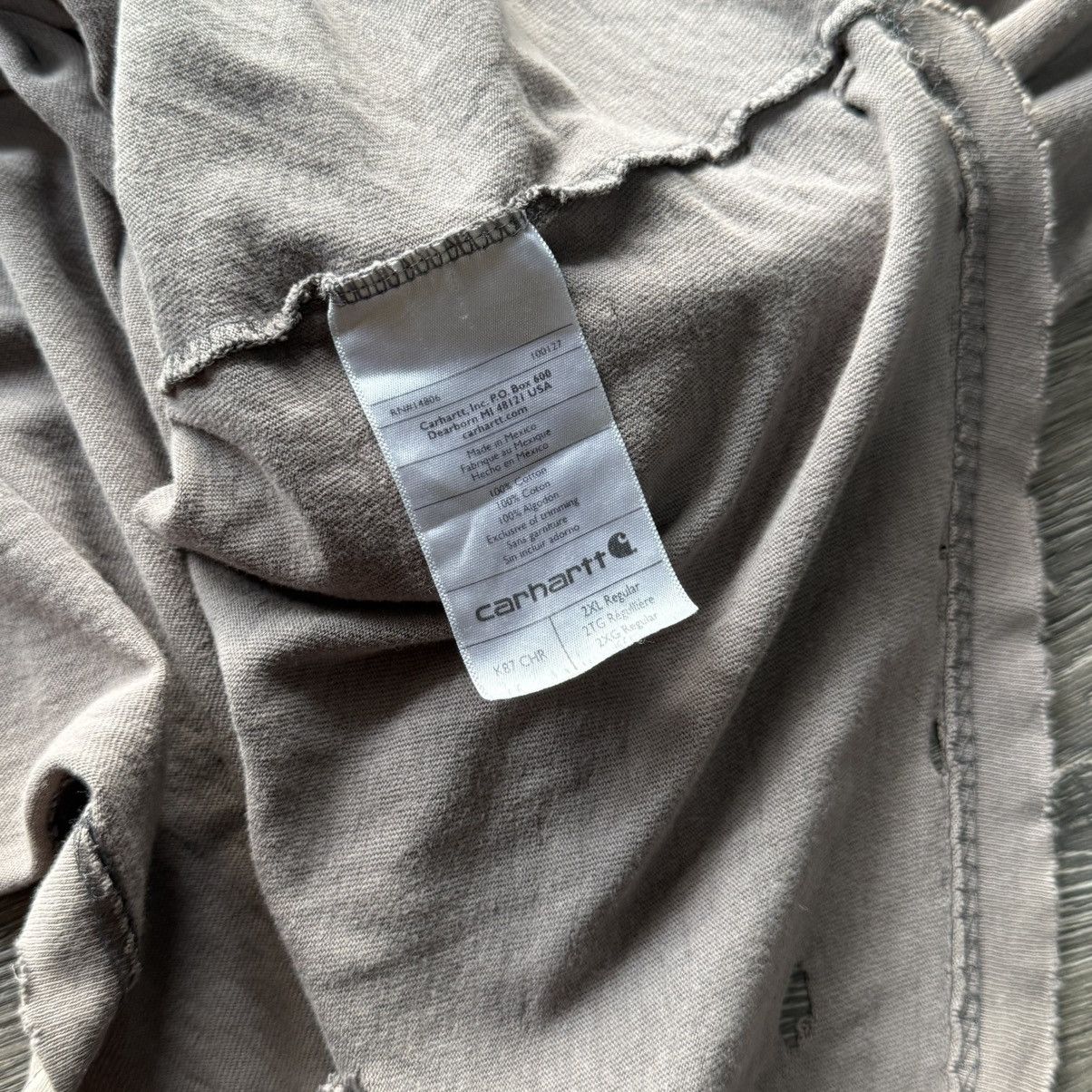 Carhartt Tshirt Carhart Pocket Destroy💥 Size US XXL / EU 58 / 5 - 6 Thumbnail