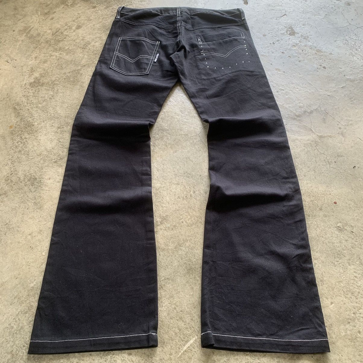 14th Addiction Body Butter Super Black Flared Jeans Size US 31 - 6 Thumbnail