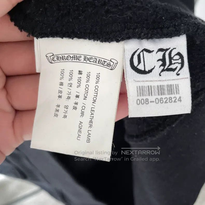 Chrome Hearts CHROME HEARTS Size M Black leather cross scroll silver thic Size US M / EU 48-50 / 2 - 6 Thumbnail
