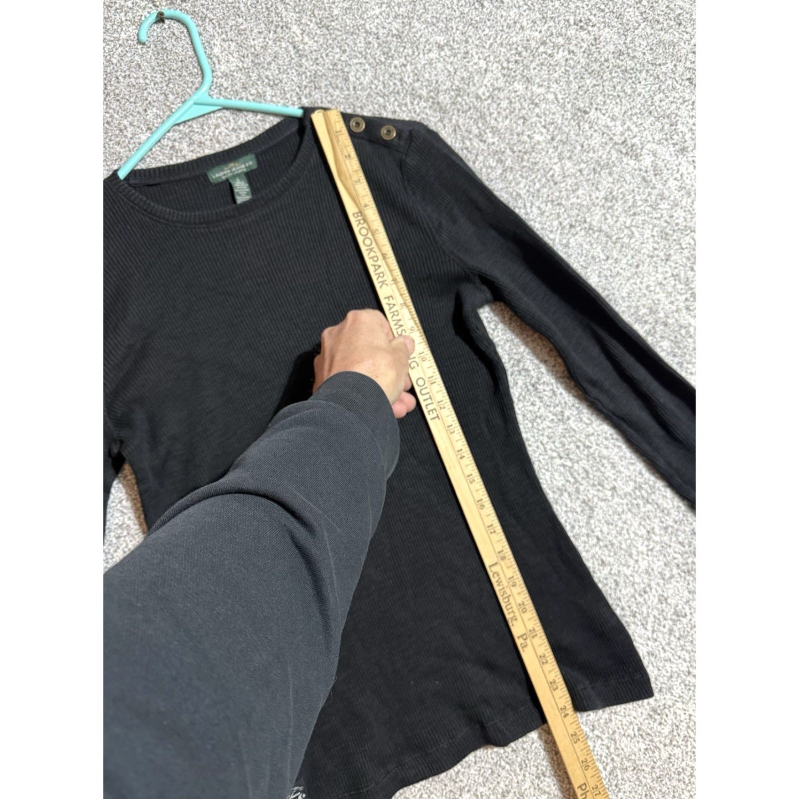 Vintage VINTAGE Lauren Jeans Co. Top Women S T-Shirt Crew Neck Knit Cotton Polyester Casual Black Size S / US 4 / IT 40 - 3 Thumbnail