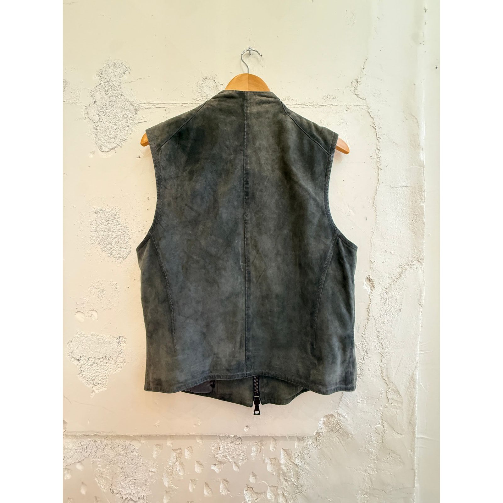 John Varvatos John Varvatos Asymmetric Double Zip Leather Vest Size US M / EU 48-50 / 2 - 2 Thumbnail
