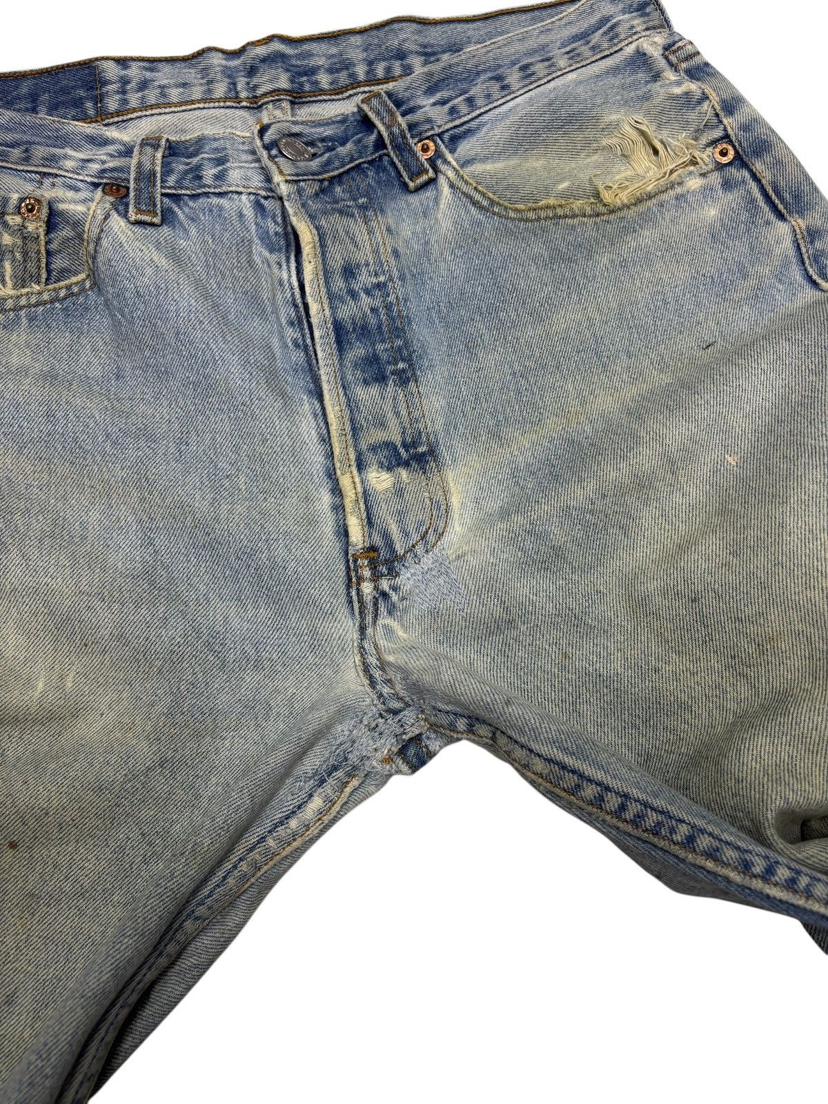 Levi's Vintage LEVIS 501 Kurt Cobain Distressed Denim Jeans Style Size US 31 - 10 Thumbnail