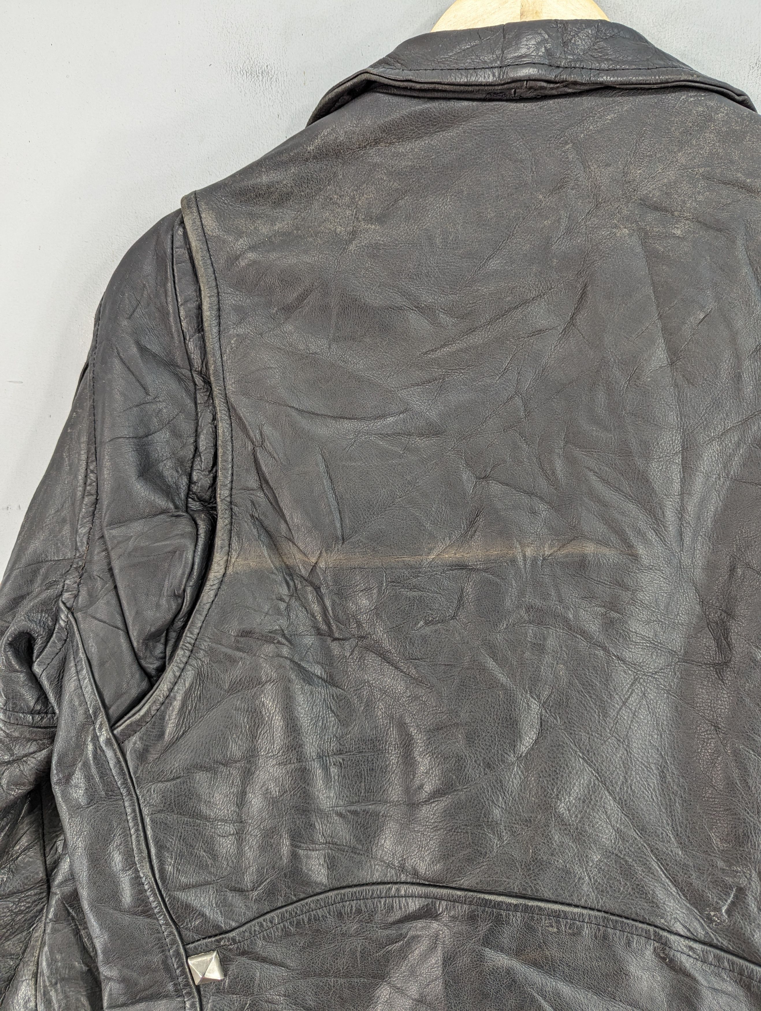 Vintage Vintage 80s Unbrand Double Collar Punk Style Leather Jacket Size US S / EU 44-46 / 1 - 17 Thumbnail
