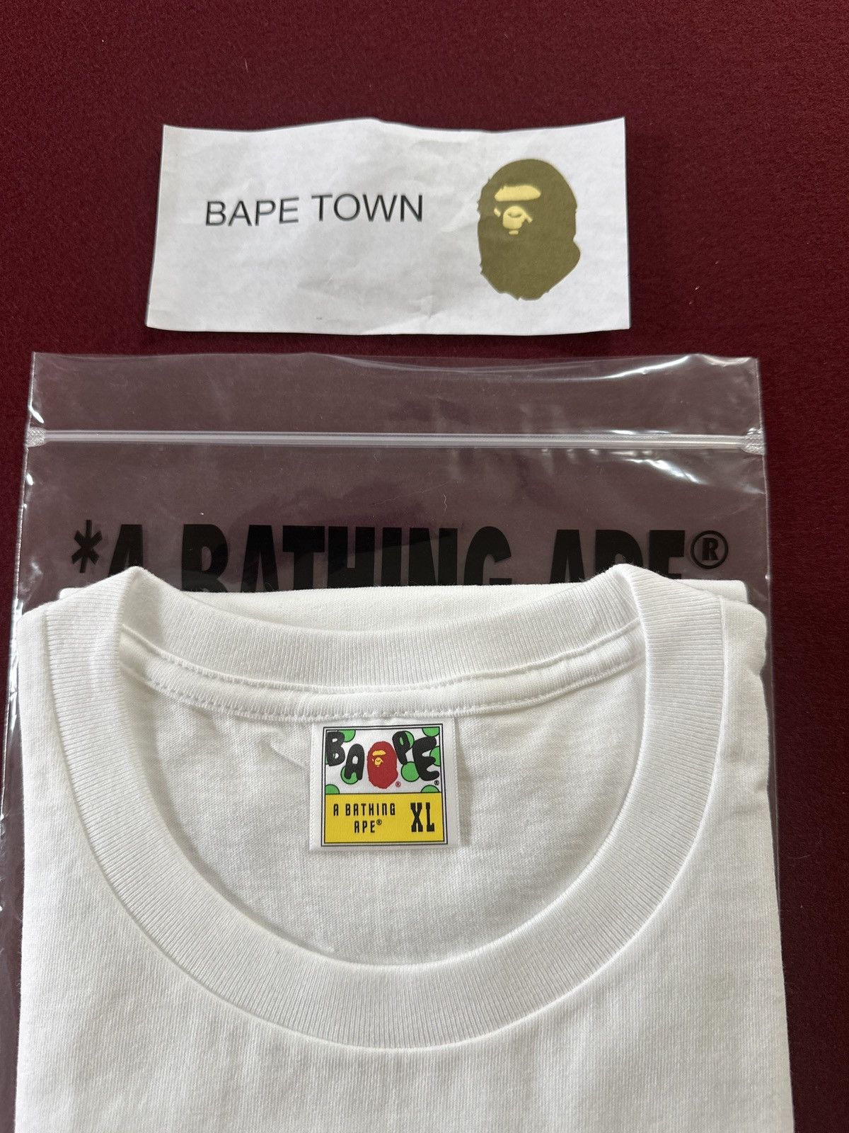 Bape STA HOUNDSTOOTH BABY MILO TEE (WHITE/BLACK) Size US XL / EU 56 / 4 - 4 Thumbnail