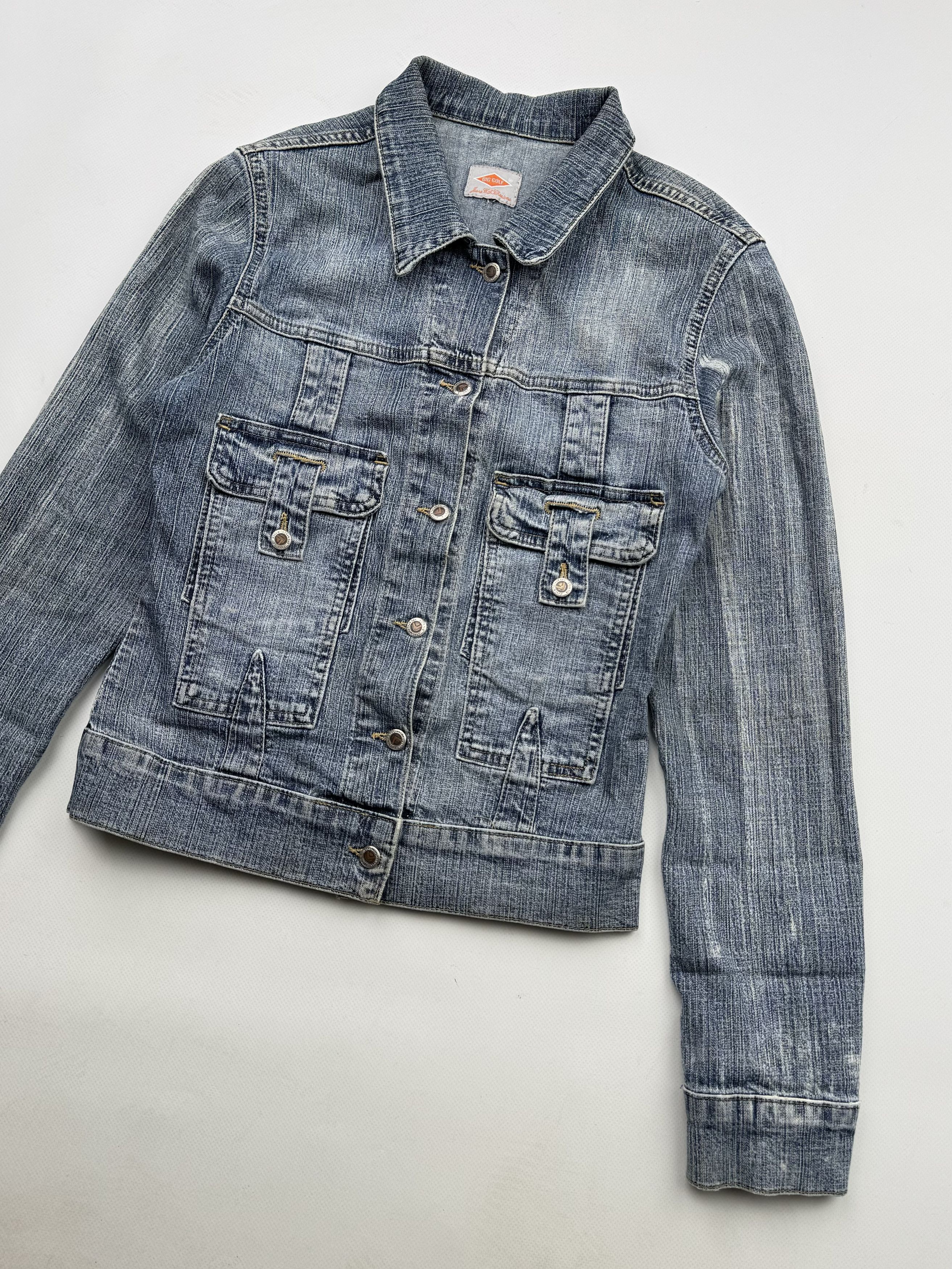Vintage 90's Denim Cropped Jacket With Bondage Pocket B92(V483)E2 Size XS / US 0-2 / IT 36-38 - 3 Thumbnail