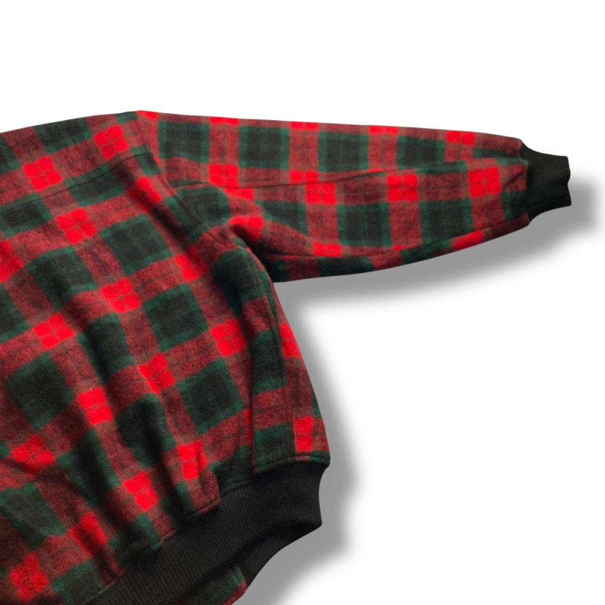 Japanese Brand 🇯🇵 VINTAGE GRIP CHECKERED FULL ZIP WOOL BOMBER JACKET Size US XL / EU 56 / 4 - 14 Thumbnail