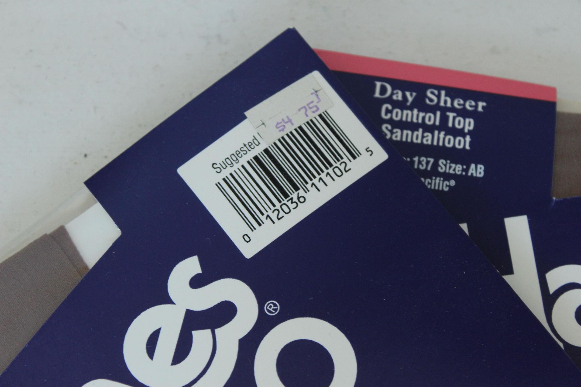 Hanes Vintage 1980s 1990s Pantyhose, New NOS Hanes Too, Control To Size ONE SIZE - 3 Thumbnail