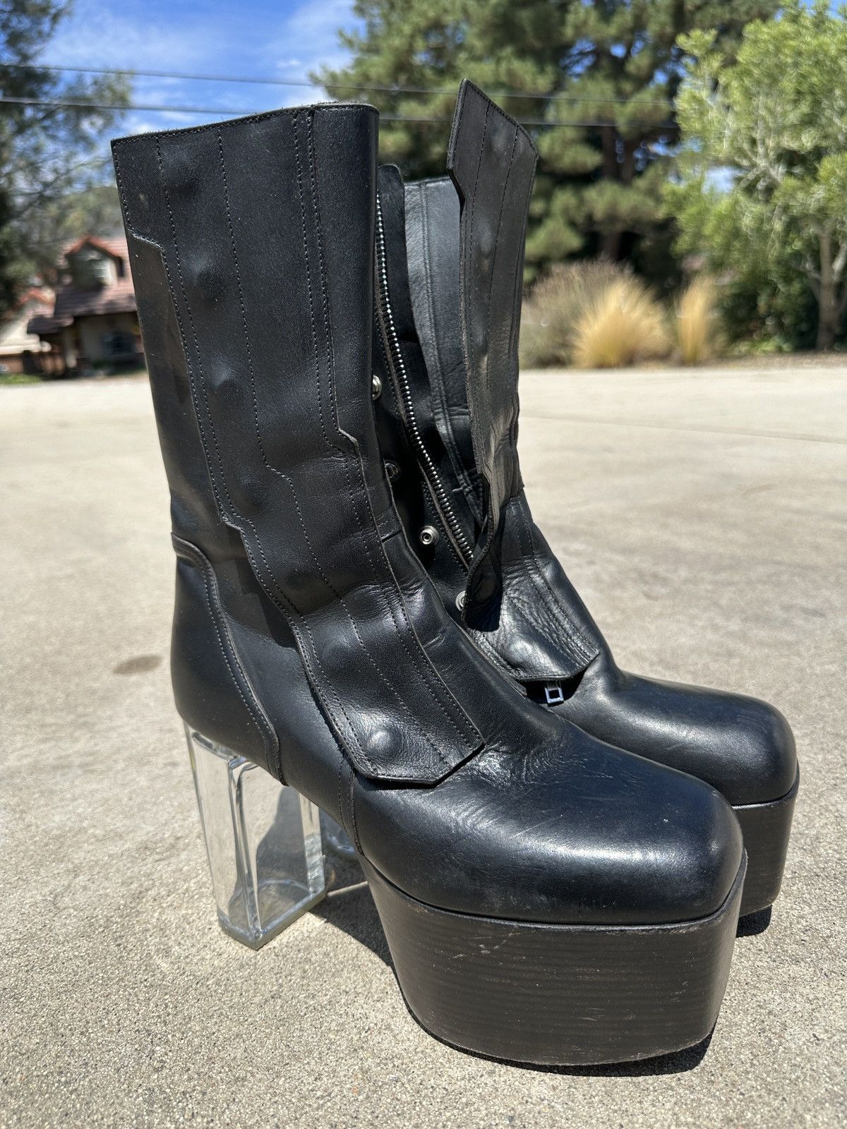 Rick Owens Rick Owens Thigh High Kiss Boots/Waders/Heels