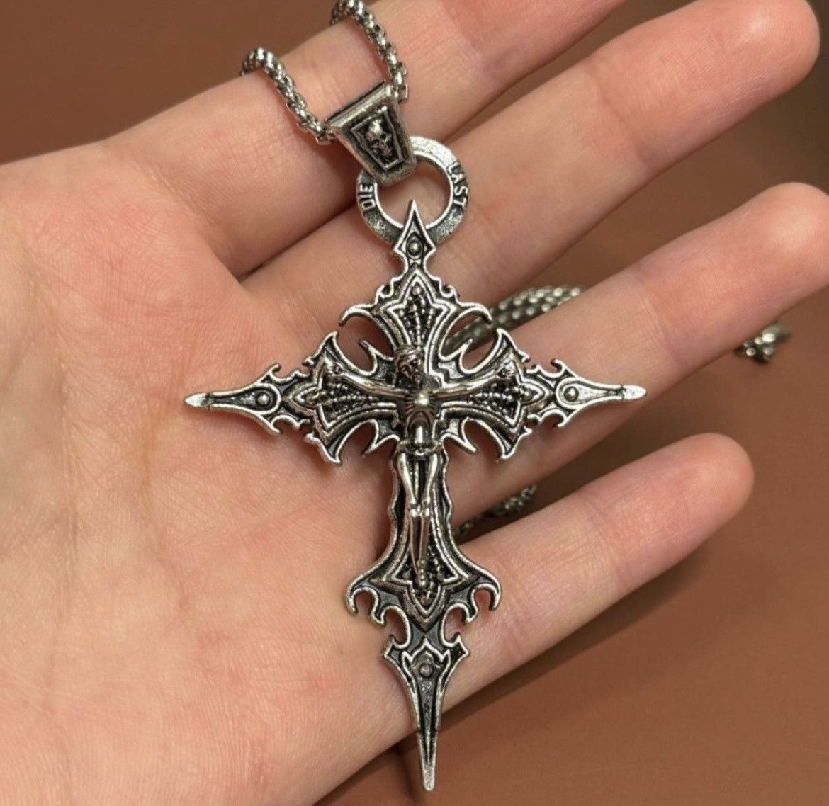 Affliction Grunge Cross Necklace Size ONE SIZE - 7 Thumbnail