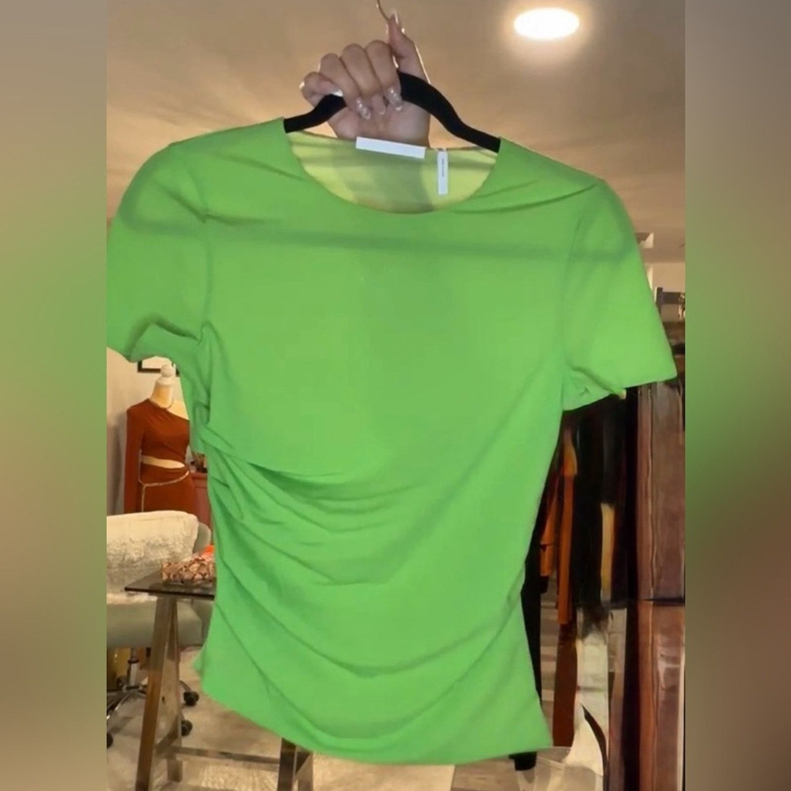 Helmut Lang NWT HELMUT LANG $245 Reversible Draped Mesh Top Size Small Size S / US 4 / IT 40 - 10 Thumbnail