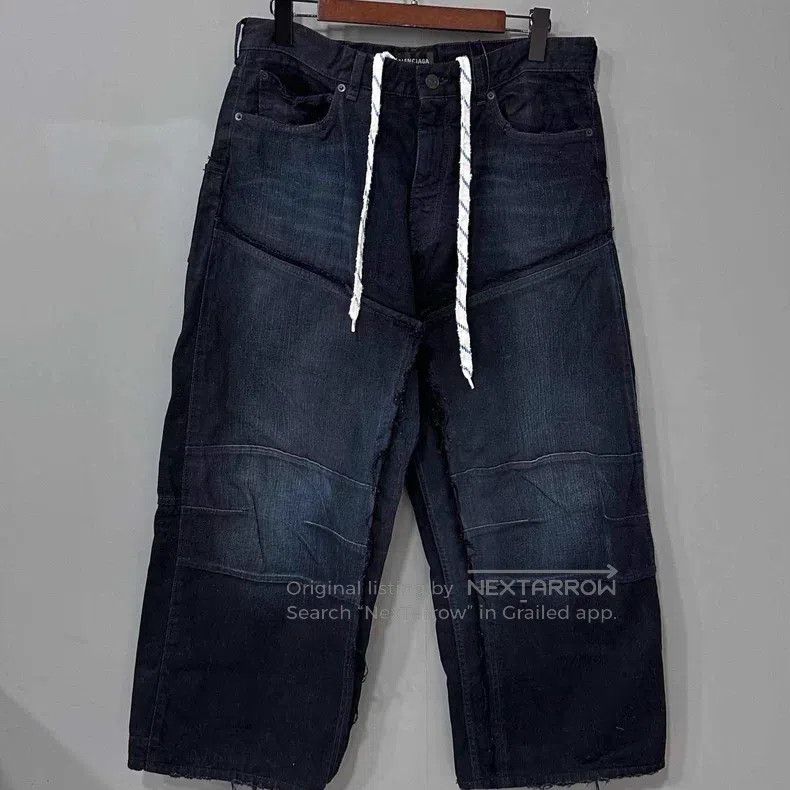Balenciaga Balenciaga size S Distressed deep blue logging denim jeans Size US 30 / EU 46 - 1 Thumbnail
