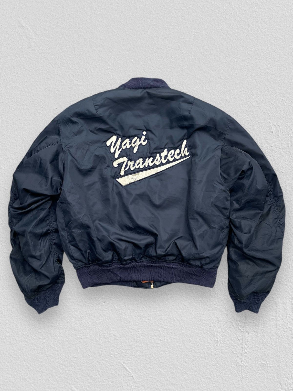 Vintage 🔥Vintage Japanese Brand MA-1 Embroidered Logo Bomber Jacket Size US L / EU 52-54 / 3 - 2 Thumbnail