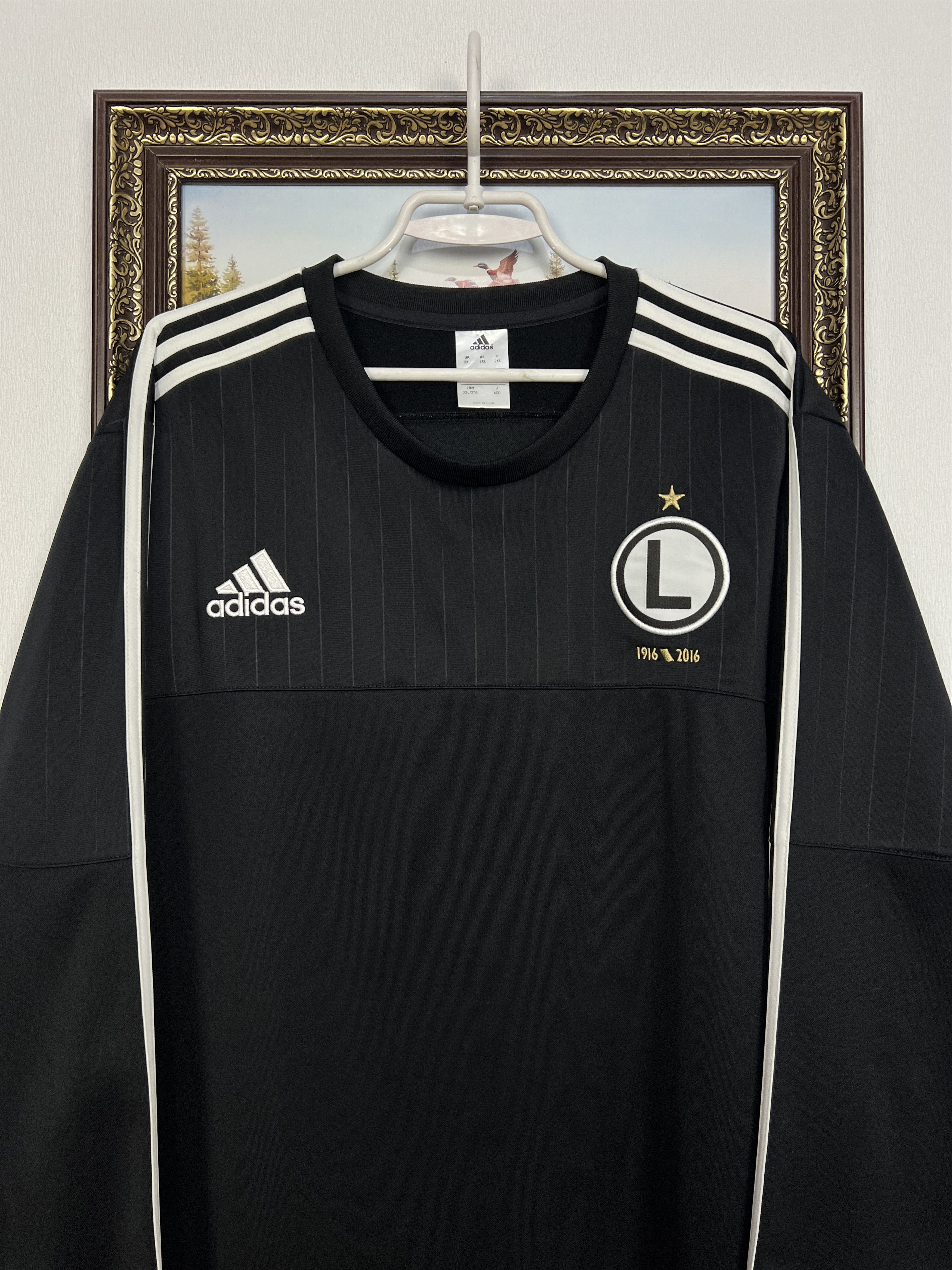 Adidas Legia Warsaw Football Sweatshirt Soccer Track Top Crewneck Size US XXL / EU 58 / 5 - 2 Thumbnail