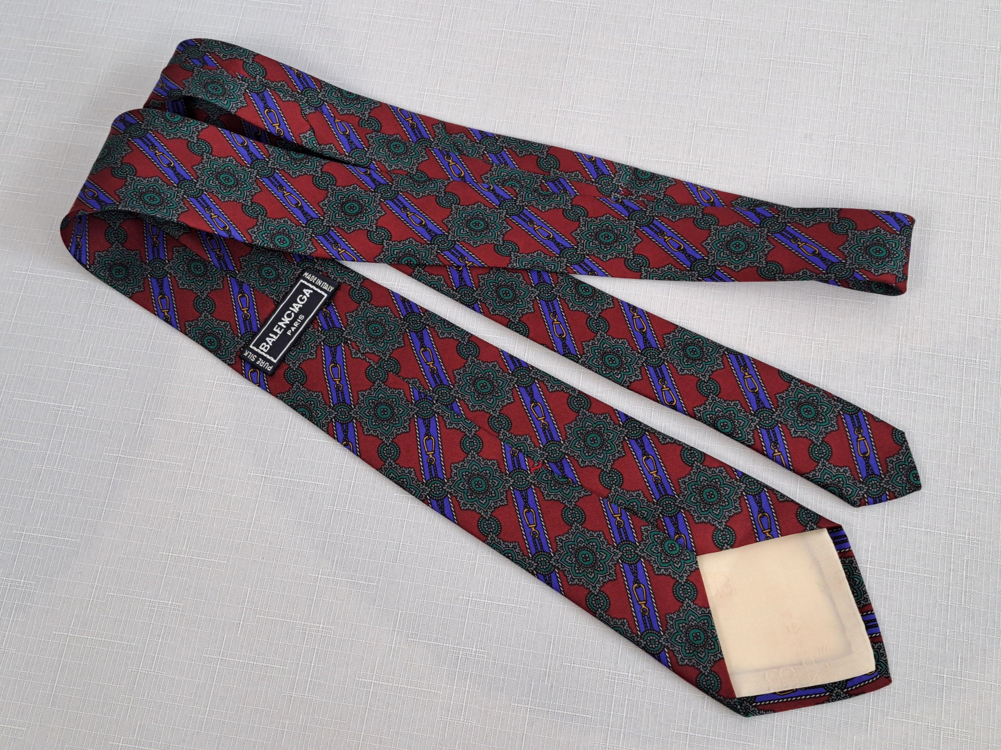 Balenciaga Vintage BALENCIAGA silk tie. Size ONE SIZE - 4 Thumbnail