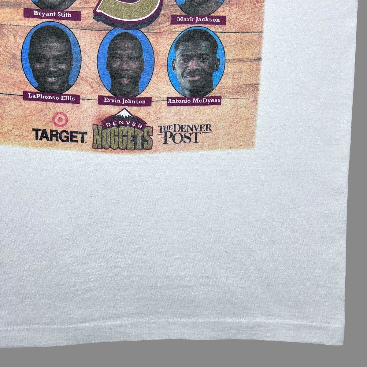 NBA × Vintage Vintage 90s NBA Denver Nuggets The Starting 5 Basketball Tee Size US XL / EU 56 / 4 - 5 Thumbnail