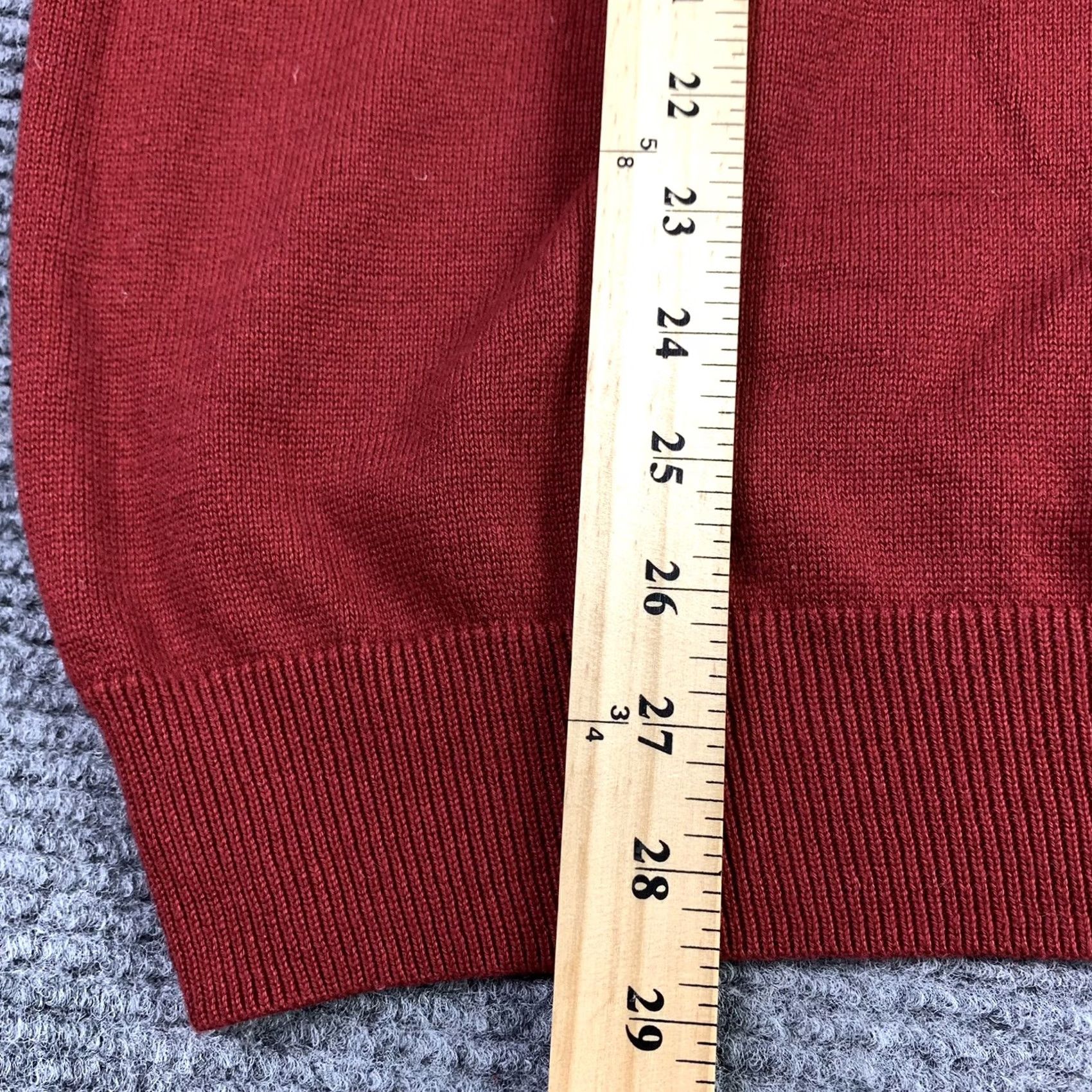 Express NWT Express Red V-Neck Knit Sweater XL Blue Embroidered Crest Logo Stylish Top Mens Pullover Knit Sweater 100% Cotton Crew Neck Zip Notions Size US XL / EU 56 / 4 - 5 Thumbnail