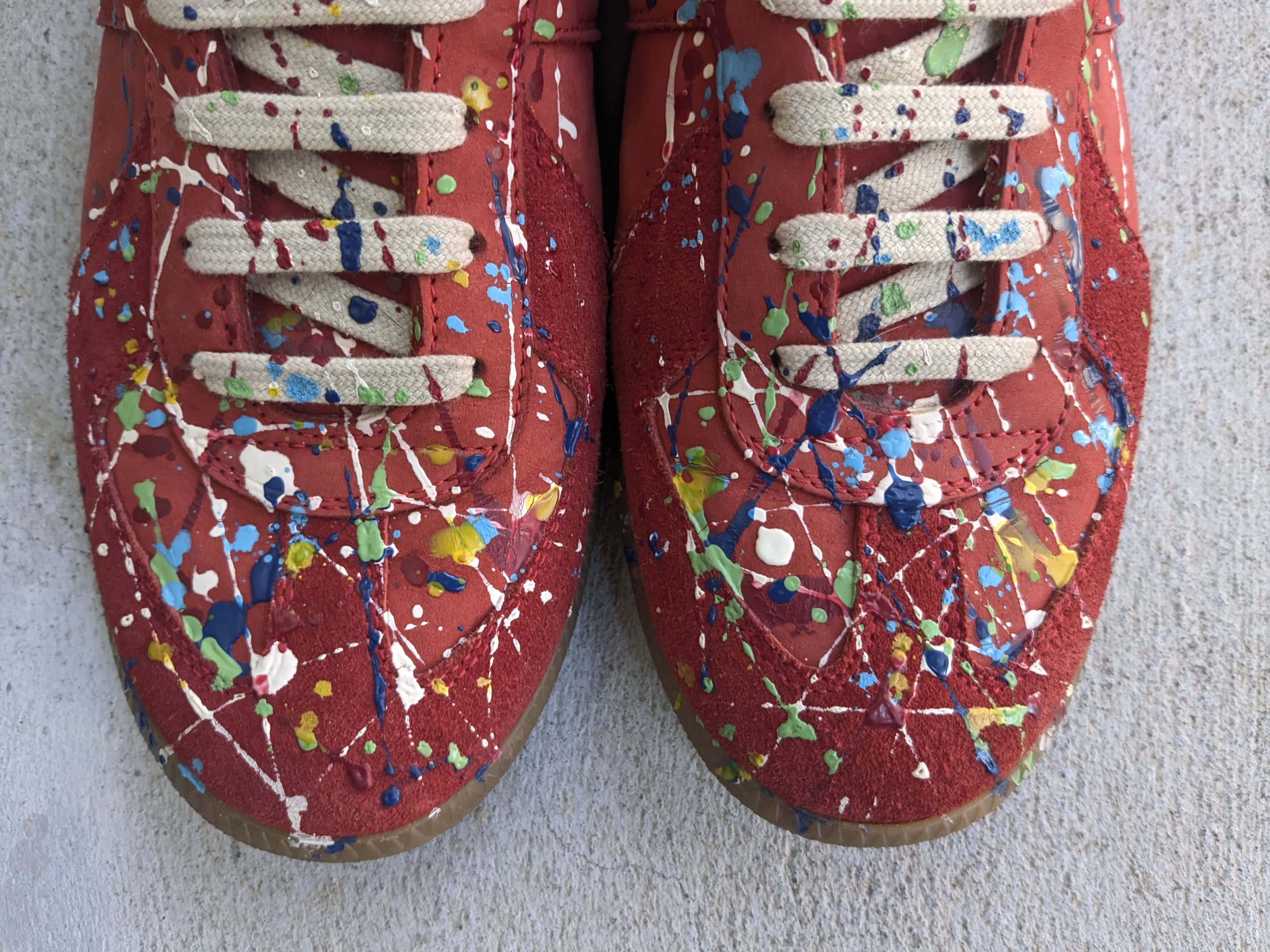 Maison Margiela Maison Margiela GAT Replica Red Paint Splatter 7 40 Size US 7 / EU 40 - 5 Thumbnail