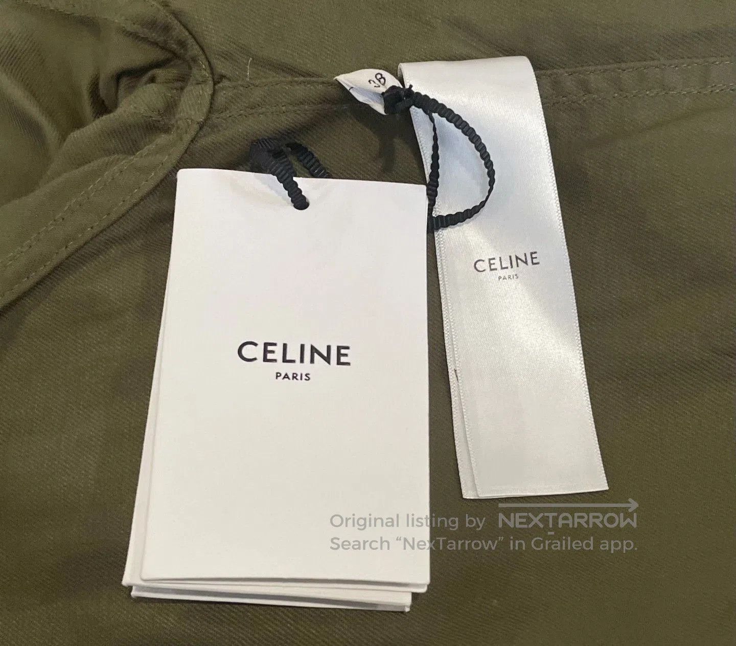 Celine Celine Military Green Coat. Size S / US 4 / IT 40 - 6 Thumbnail