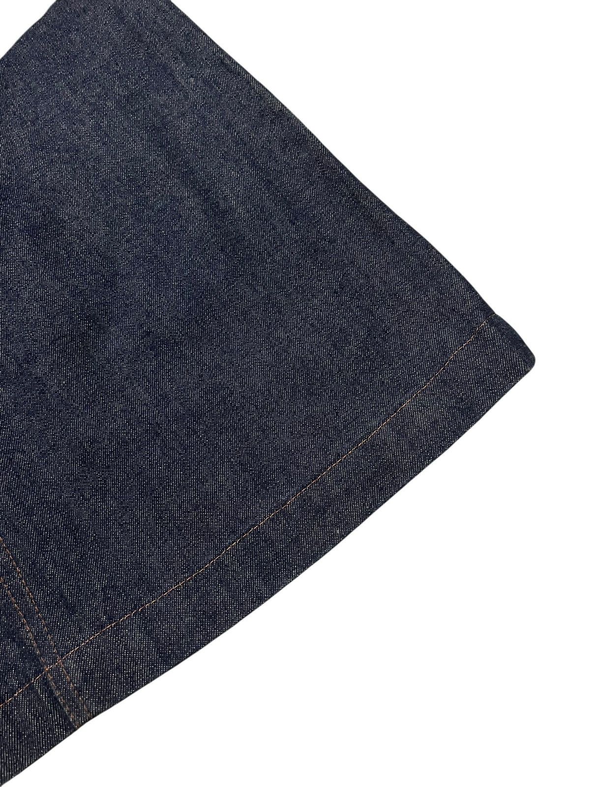 Japanese Brand 2000s Super Lovers Japanese Denim Raw Two-Tone Skirt Size 29" - 8 Thumbnail