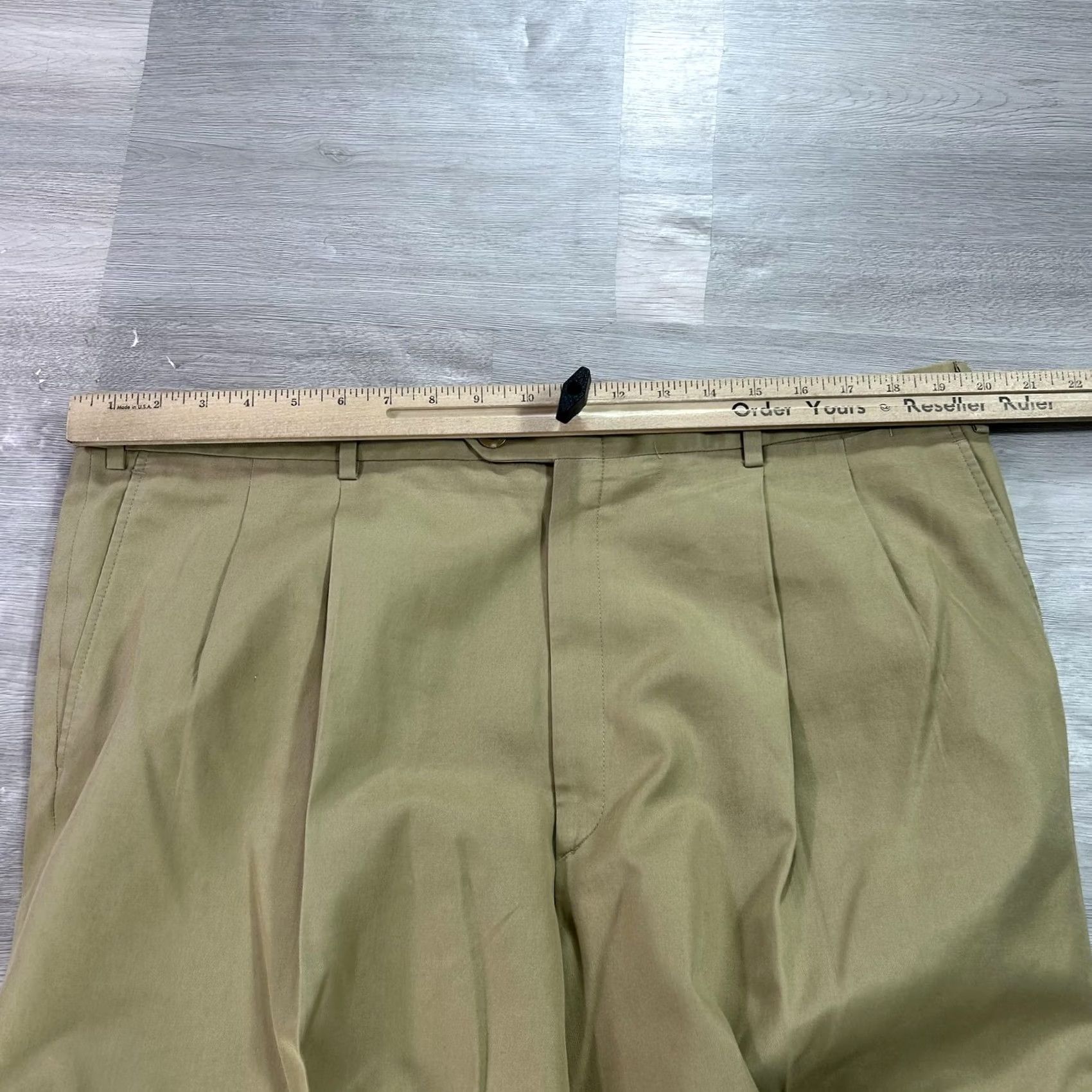 Brioni Brioni Cannes Pants Mens 40x28 Beige Pleated Cuffed Khakis Classic Fit Italy Size US 40 / EU 56 - 7 Thumbnail